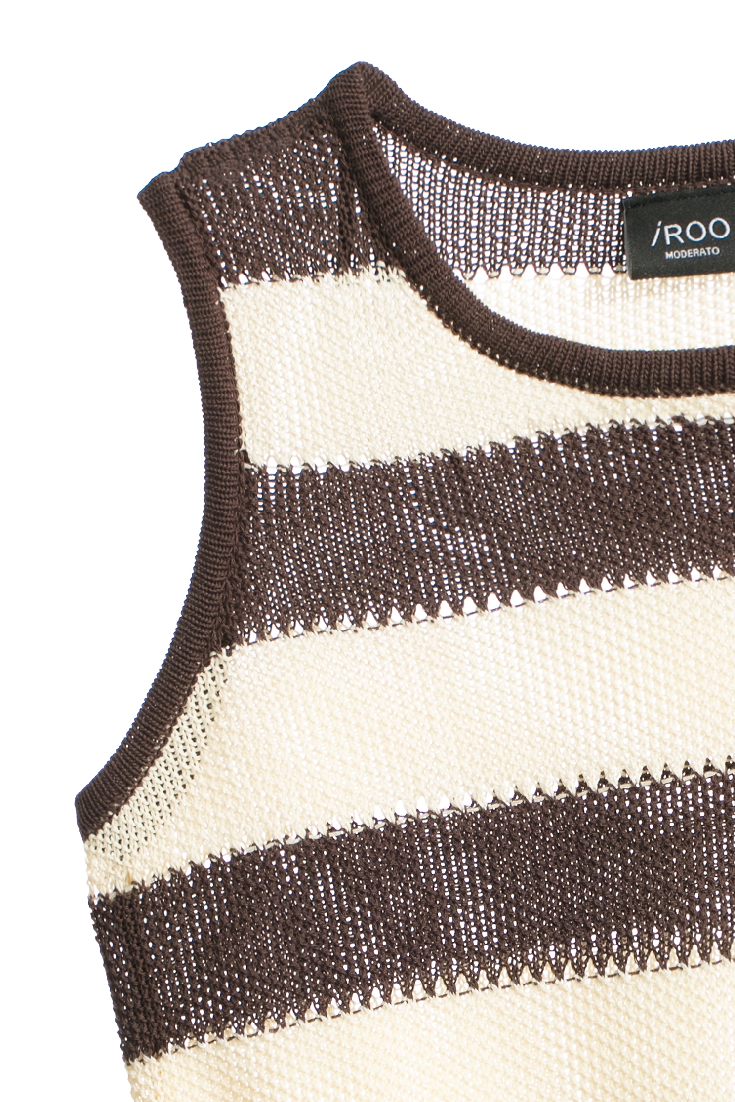 Coffee Brown Stripe Knit Tank TopCoffee Brown Stripe Knit Tank Top,sleeveless tops,Season (SS) Look,Stripe,sleeveless tops,Knitted,Knitted tops