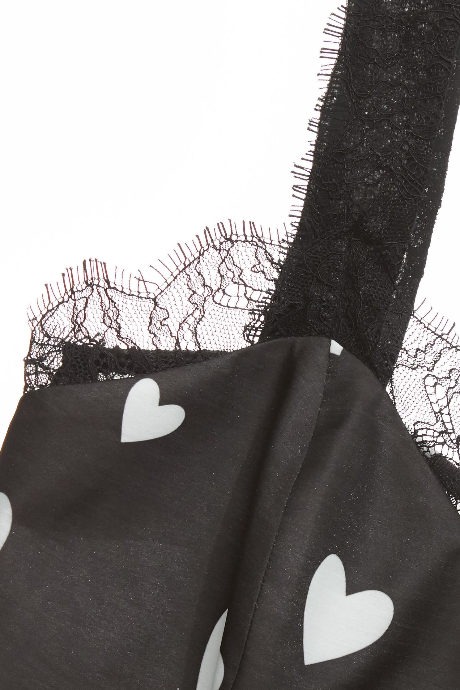 Heart Print Tank Top With Lace DetailHeart Print Tank Top With Lace Detail,sleeveless tops,Season (SS) Look,sleeveless tops,Lace