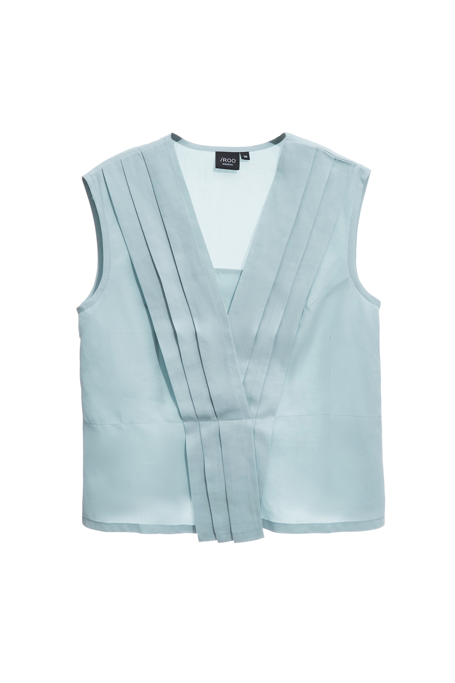 V-neck Pleated Detail VestV-neck Pleated Detail Vest,sleeveless tops,Office Looks,Season (SS) Look,co-ord sets,sleeveless tops