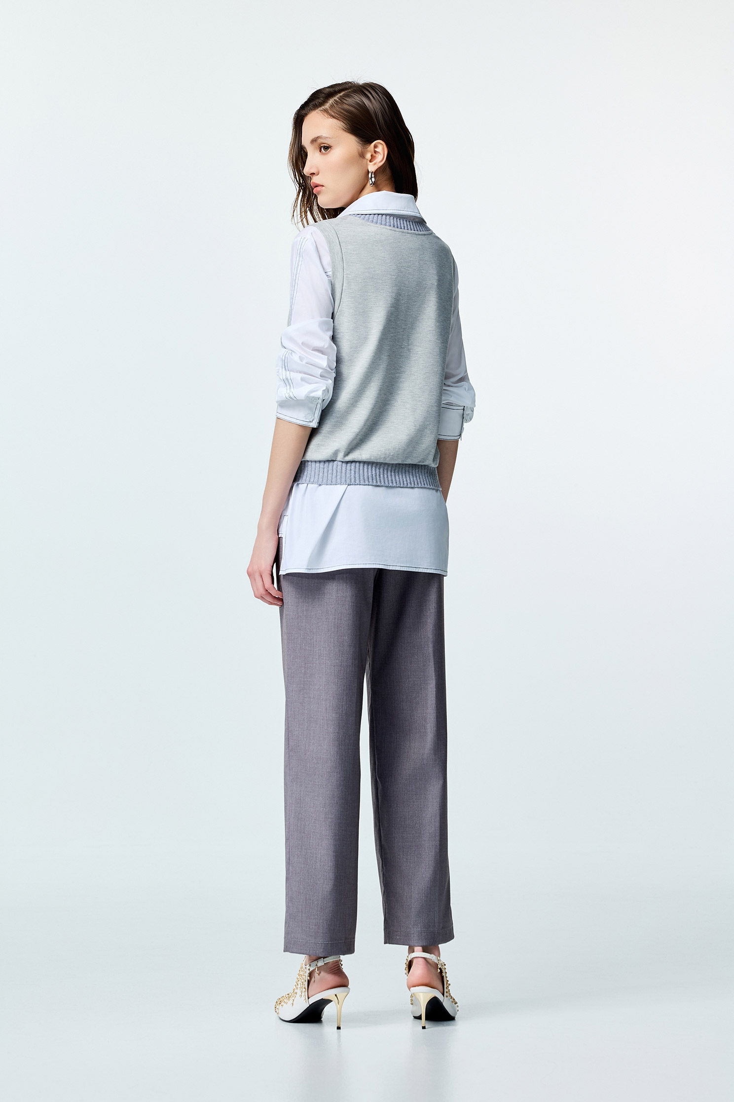 V-neck Front Slogan VestV-neck Front Slogan Vest,sleeveless tops,Season (SS) Look,sleeveless tops