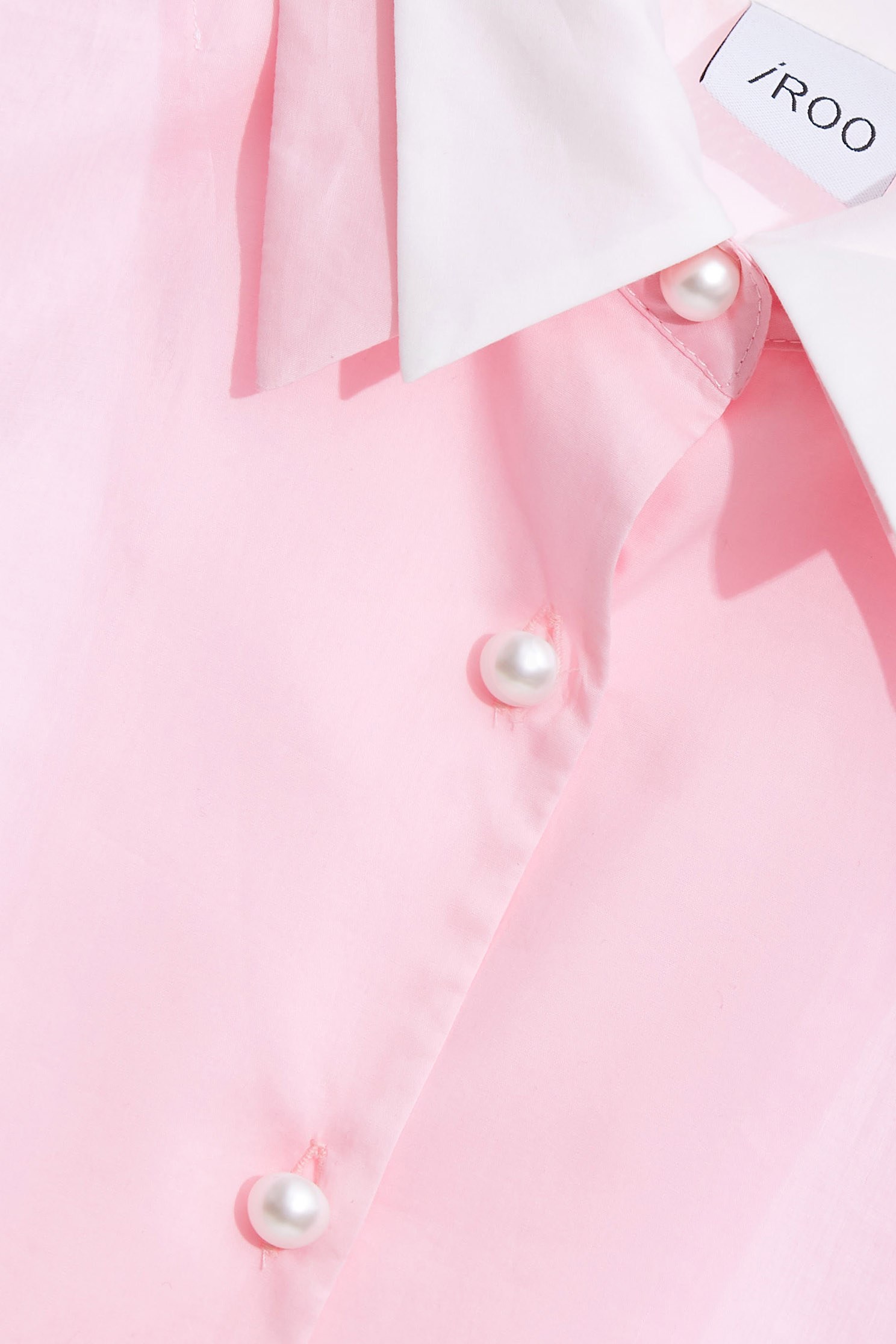 Double Collar Pink VestContrast shirt-style vest with faux pearl buttons,sleeveless tops,Season (SS) Look,pearl,Pink,sleeveless tops,comfotism,Blouses