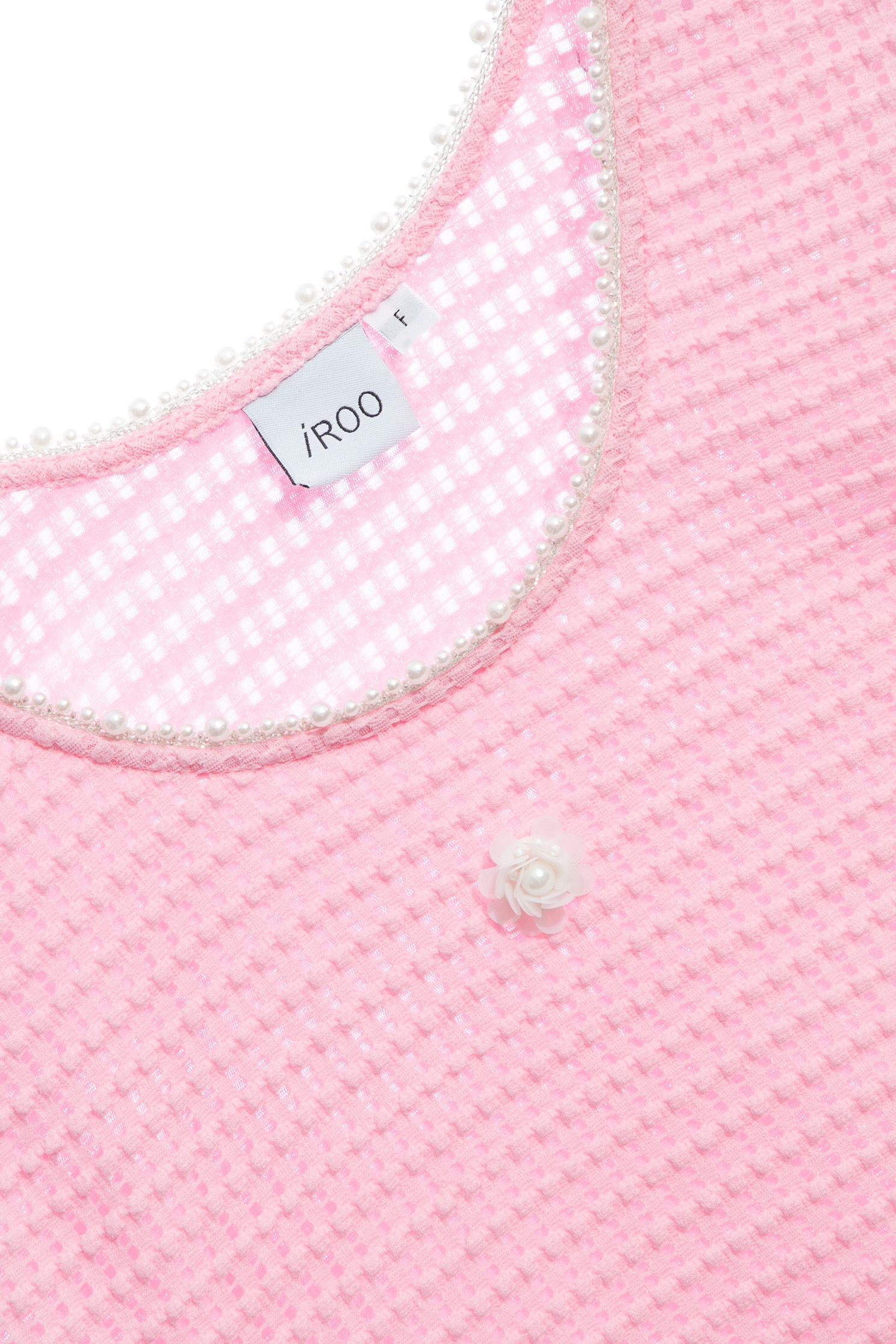 Pink Knit Vest With Pearl AppliquePink Knit Vest With Pearl Applique,sleeveless tops,Tops,sleeveless tops,pearl,Season (AW) Look,sleeveless tops