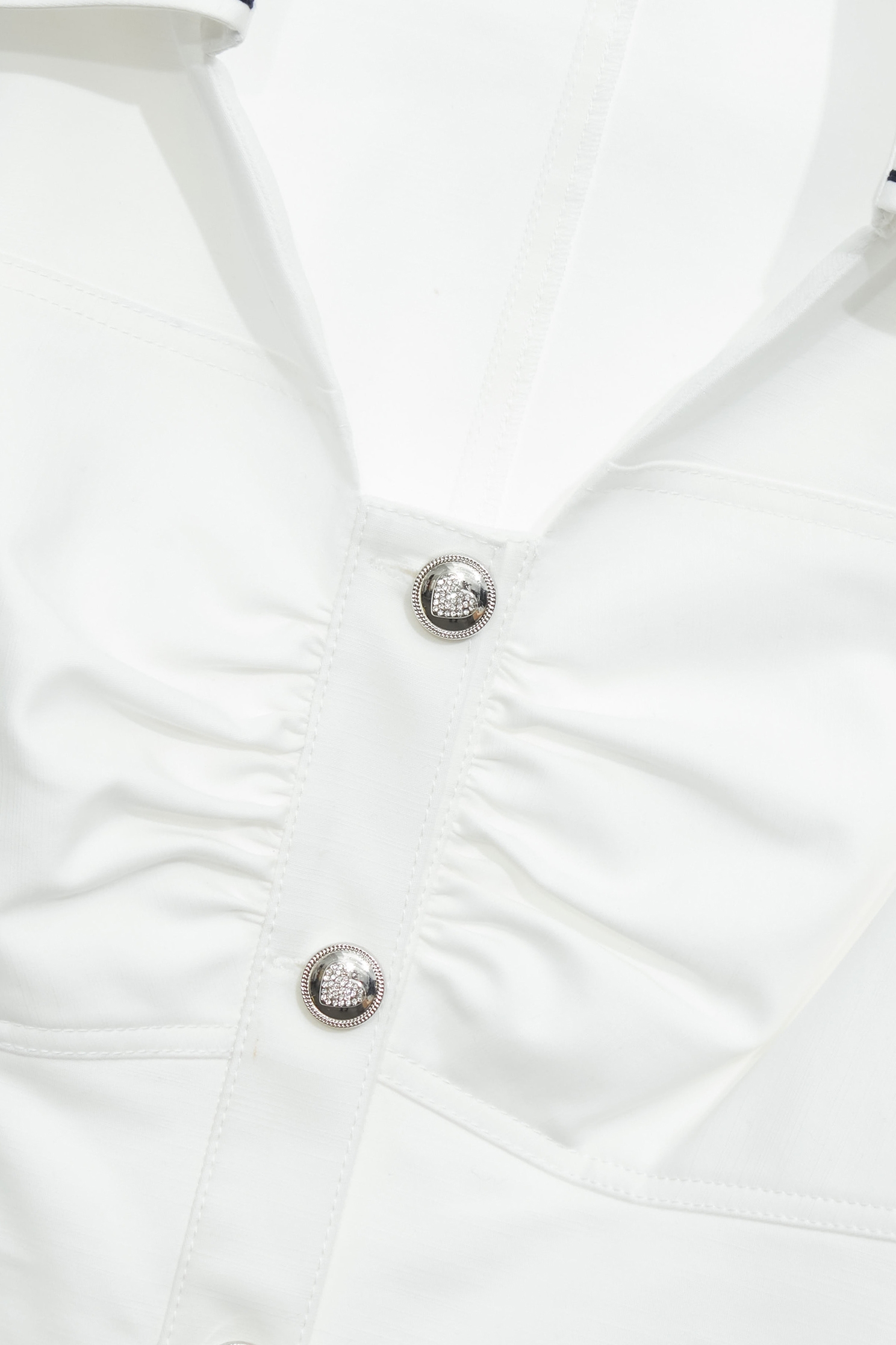Contrast Trim Button Front VestContrast Trim Button Front Vest,sleeveless tops,Tops,Season (SS) Look,White tops,sleeveless tops,bows