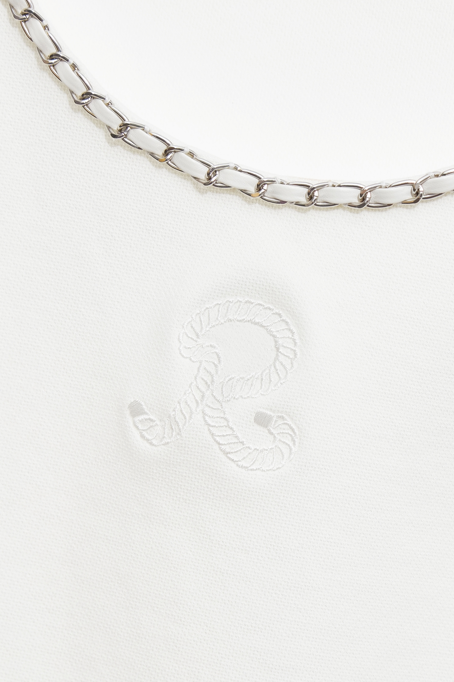Chain Accessory Trim Detail Tank TopChain Accessory Trim Detail Tank Top,sleeveless tops,Season (SS) Look,White tops,Embroidered,sleeveless tops