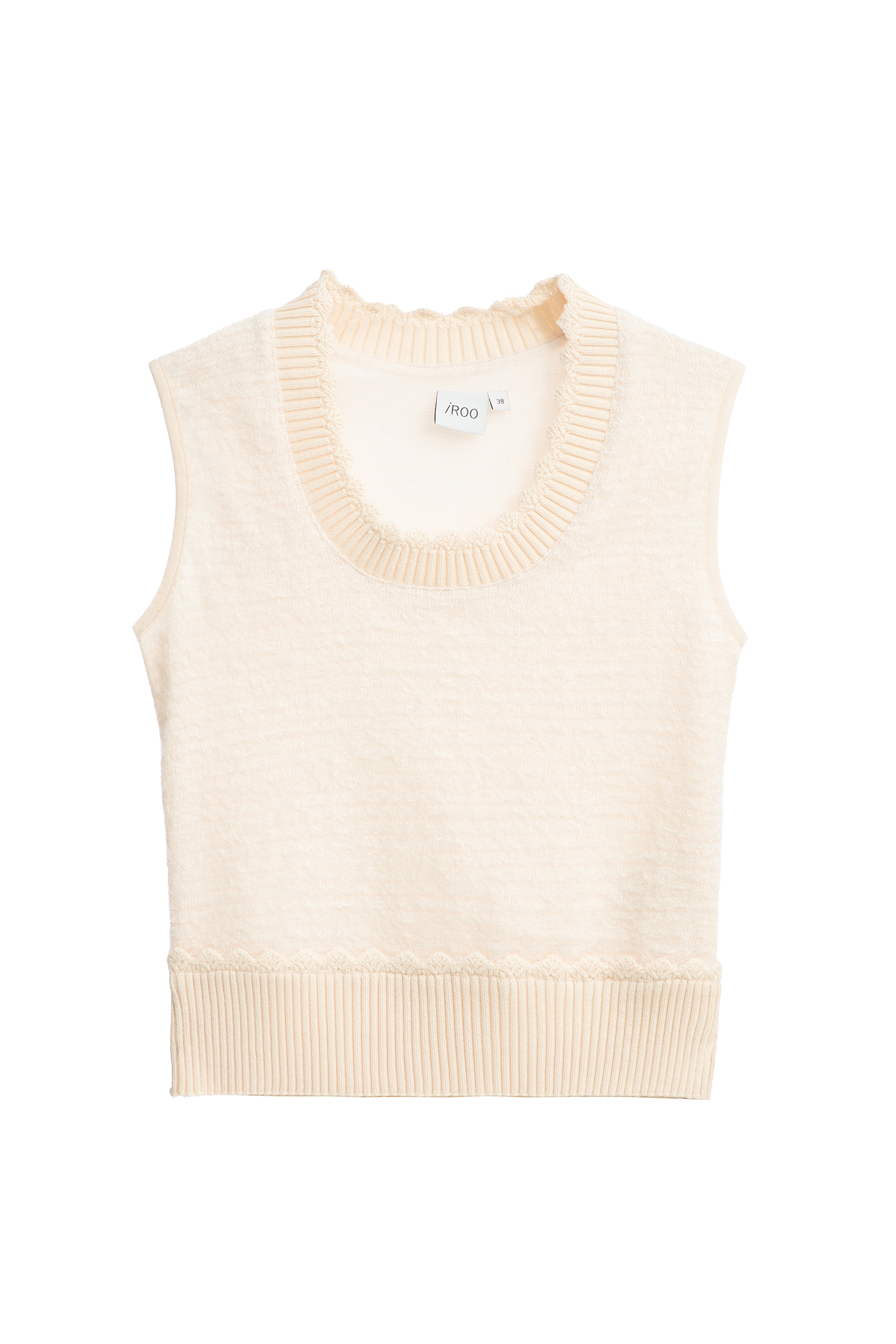 Oat Tone Matellic Fiber Knit VestOat Tone Matellic Fiber Knit Vest,sleeveless tops,Tops,sleeveless tops,Season (AW) Look,sleeveless tops