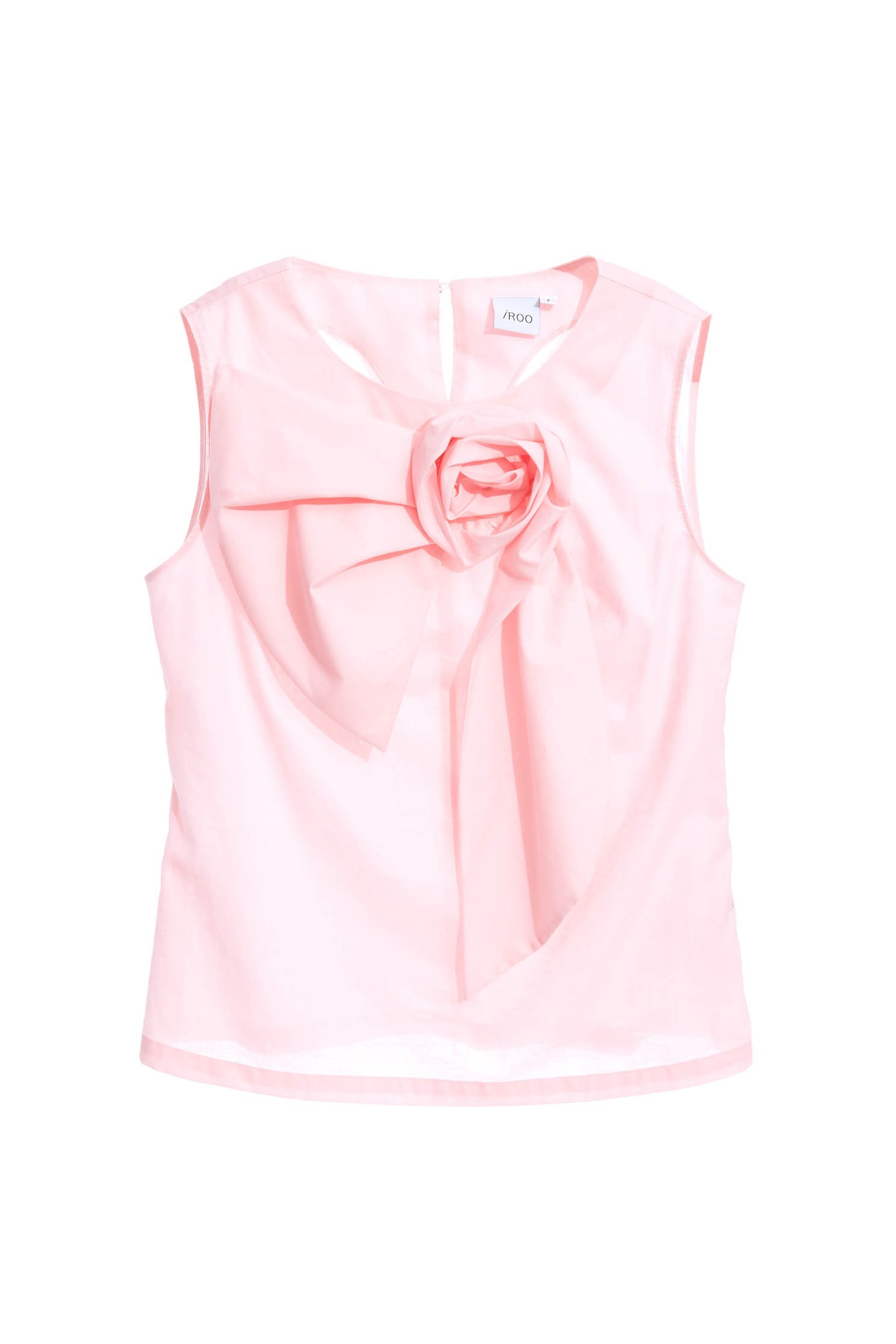 3-D Rose Petal Pink VestHand-folded vest-style top,sleeveless tops,Tops,Round neck tops,Queen,Season (SS) Look,mothergift,sleeveless tops,healing colors,sleeveless tops