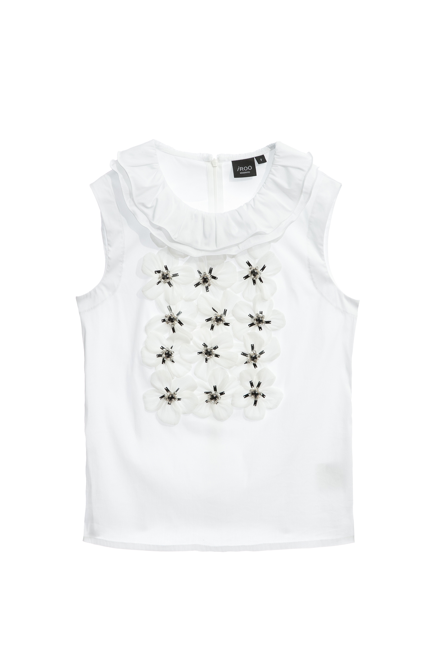 3-D Floral Beaded Detail Vest3-D Floral Beaded Detail Vest,sleeveless tops,Tops,sleeveless tops,Season (AW) Look,sleeveless tops