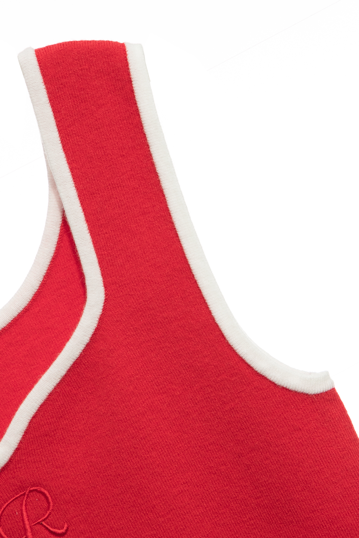 R Logo Red Knit Tank TopR Logo Red Knit Tank Top,sleeveless tops,Season (AW) Look,sleeveless tops,Knitted,Knitted tops