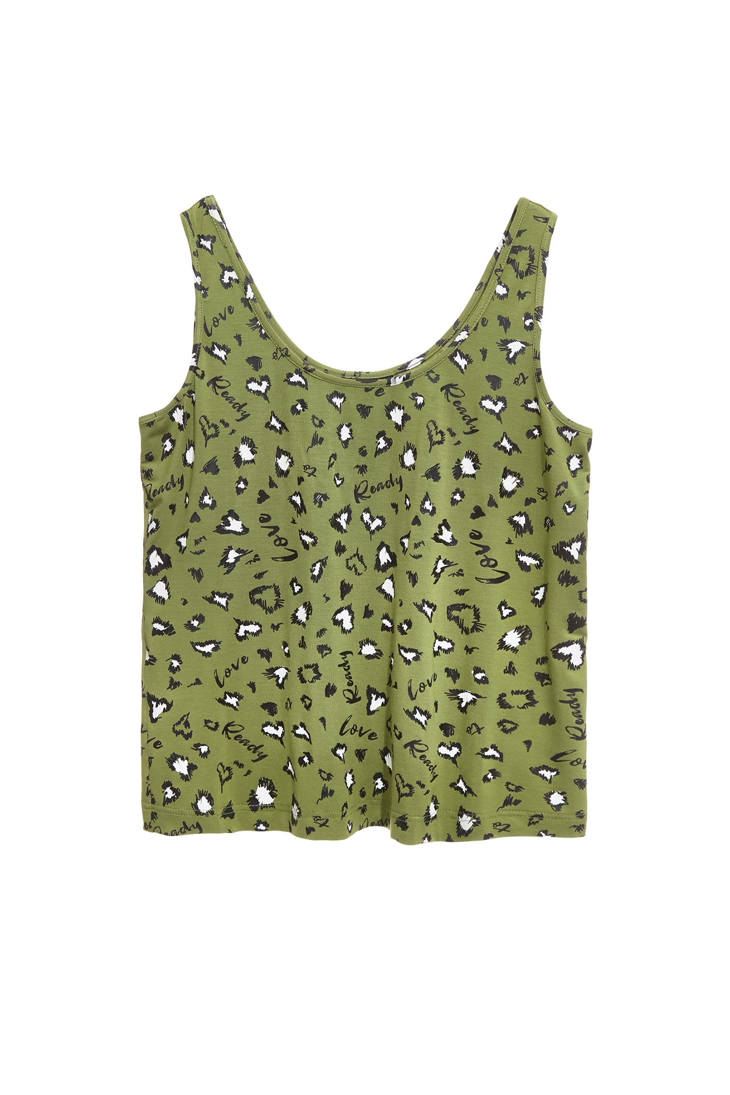 Leopard Print Green Tank TopLeopard Print Green Tank Top,T-shirts,sleeveless tops,co-ord sets,Season (AW) Look,sleeveless tops