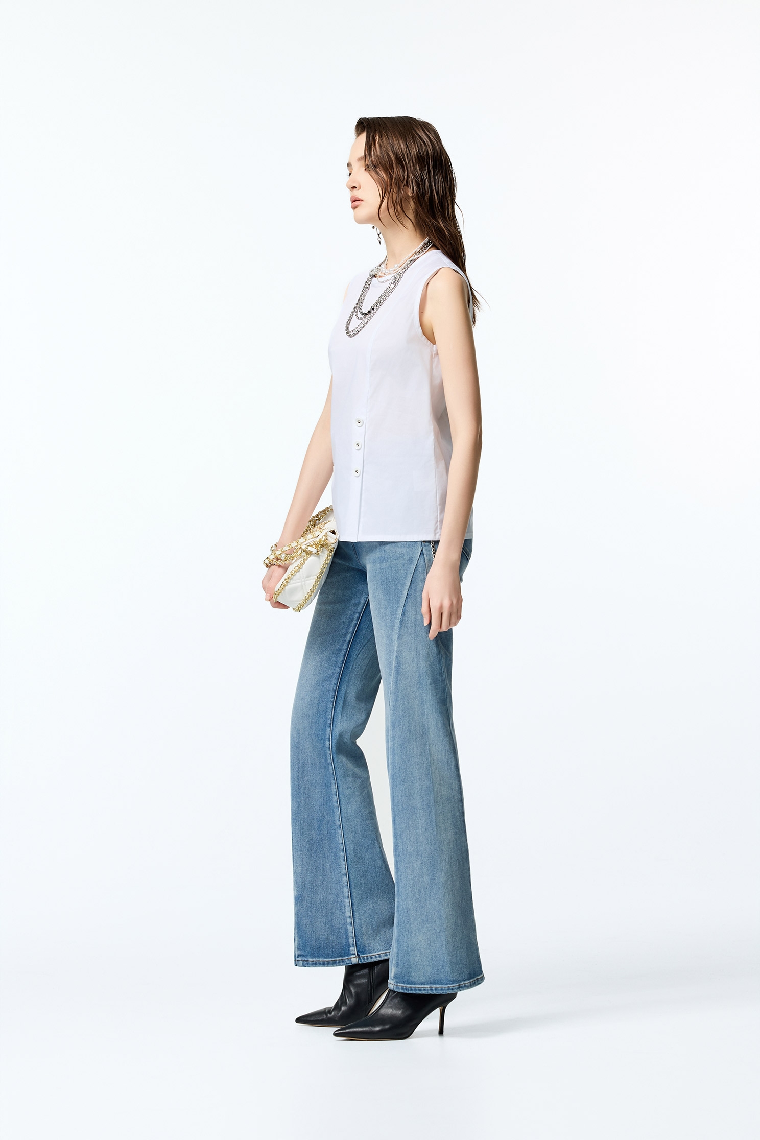 Basic Mid Length VestBasic Mid Length Vest,sleeveless tops,Office Looks,Tops,sleeveless tops,Season (AW) Look,Valentine,sleeveless tops,Blouses,upperclass