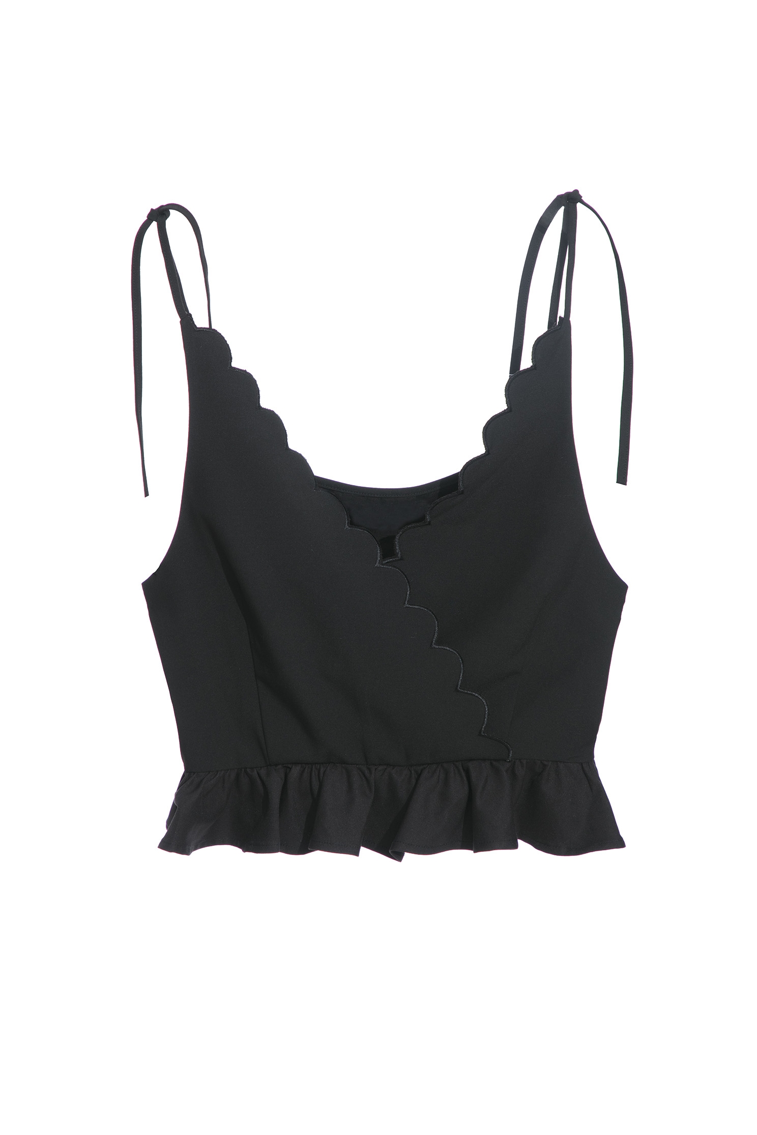 Surplice Neckline Peplum VestSurplice Neckline Peplum Vest,Tops,Embroidered,Season (SS) Look,Thin straps,sleeveless tops