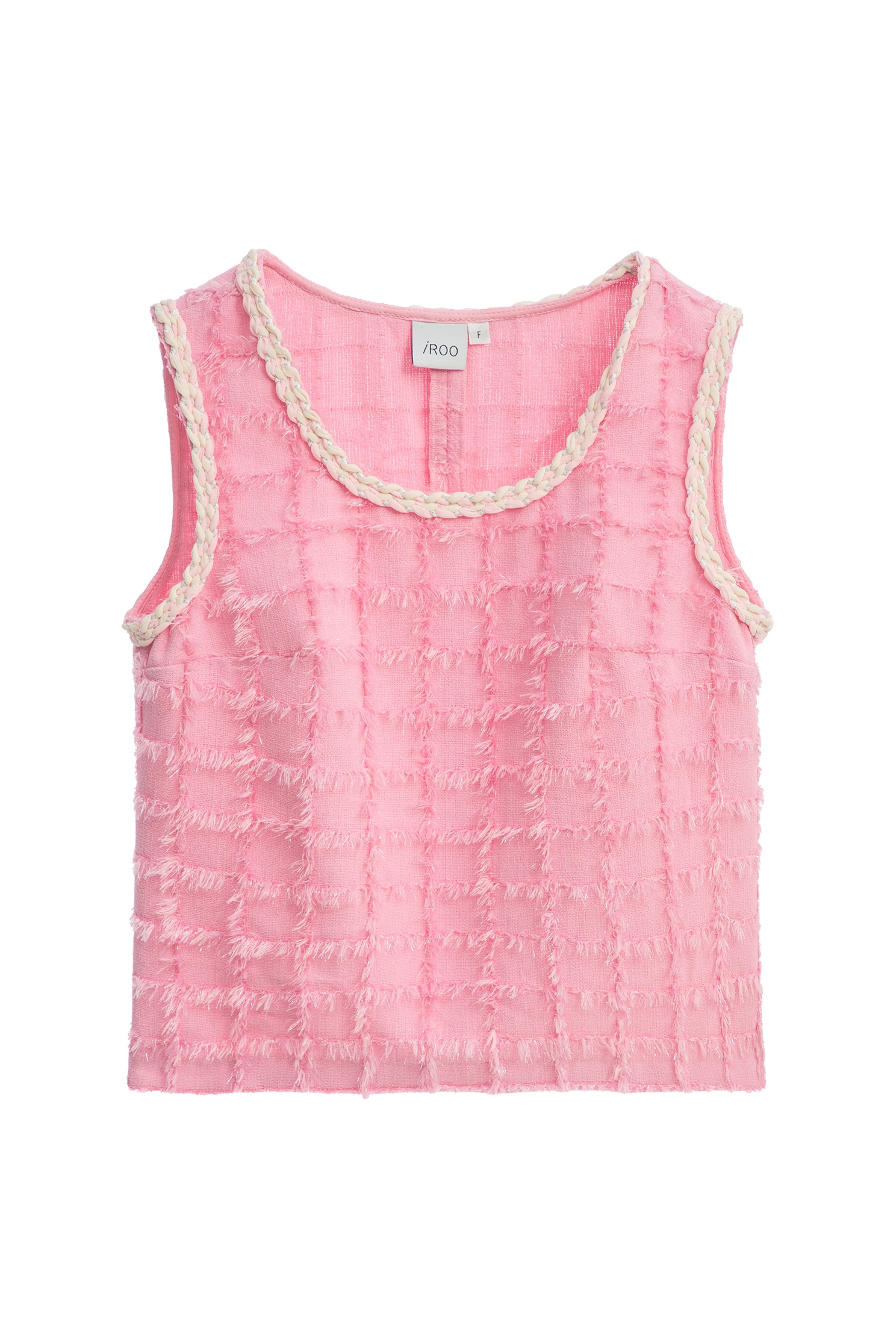 Fringe Pink VestFringe Pink Vest,sleeveless tops,Tops,Season (SS) Look,Plaid,sleeveless tops,sleeveless tops