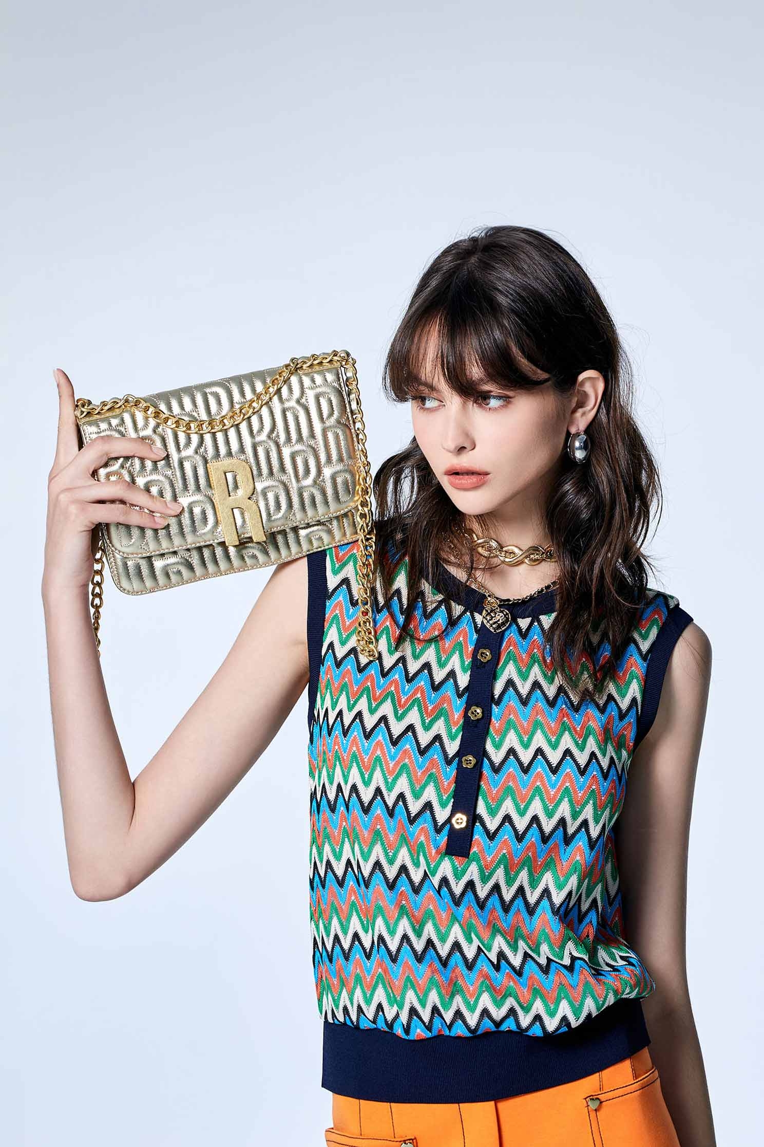 Multi Wavy Stripe VestMulti Wavy Stripe Vest,sleeveless tops,Tops,Season (SS) Look,sleeveless tops,sleeveless tops,Lace