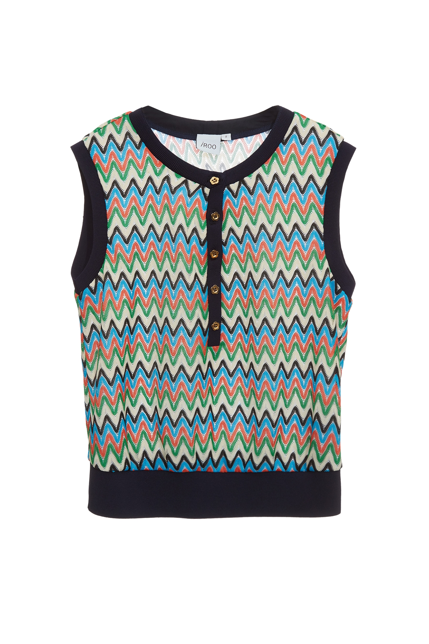 Multi Wavy Stripe VestMulti Wavy Stripe Vest,sleeveless tops,Tops,Season (SS) Look,sleeveless tops,sleeveless tops,Lace