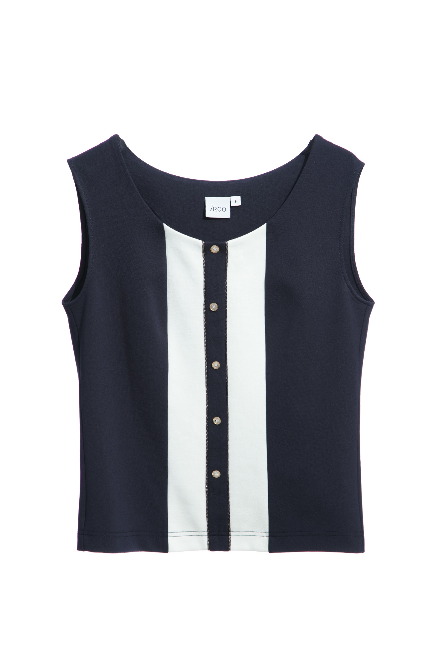 Navy Vest With Front Contrast DetailNavy Vest With Front Contrast Detail,sleeveless tops,Tops,Season (SS) Look,sleeveless tops,sleeveless tops