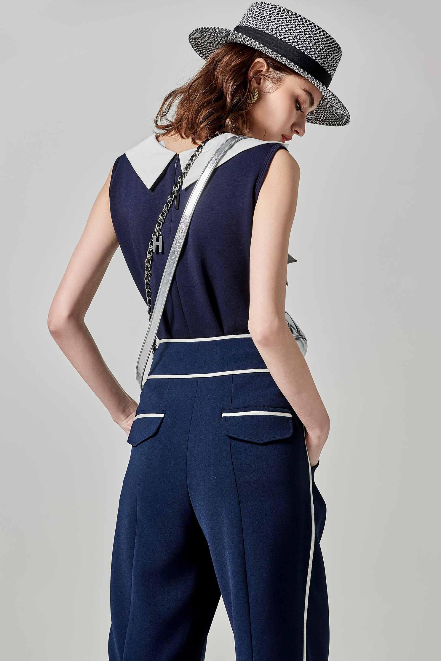 Colour Contrast Vest With Front Bow DetailColour Contrast Vest With Front Bow Detail,sleeveless tops,Tops,Season (SS) Look,bows