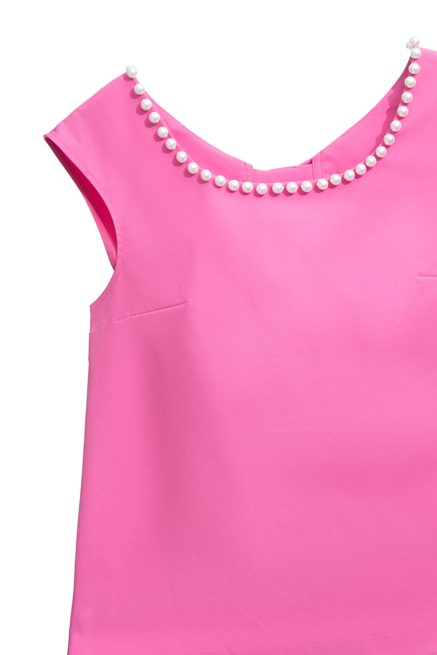 Square Neck Pearl Applique Pink VestSquare Neck Pearl Applique Pink Vest,sleeveless tops,Tops,cocktaildresses,Season (SS) Look,sleeveless tops,pearl,Evening dresses,sleeveless tops,bows