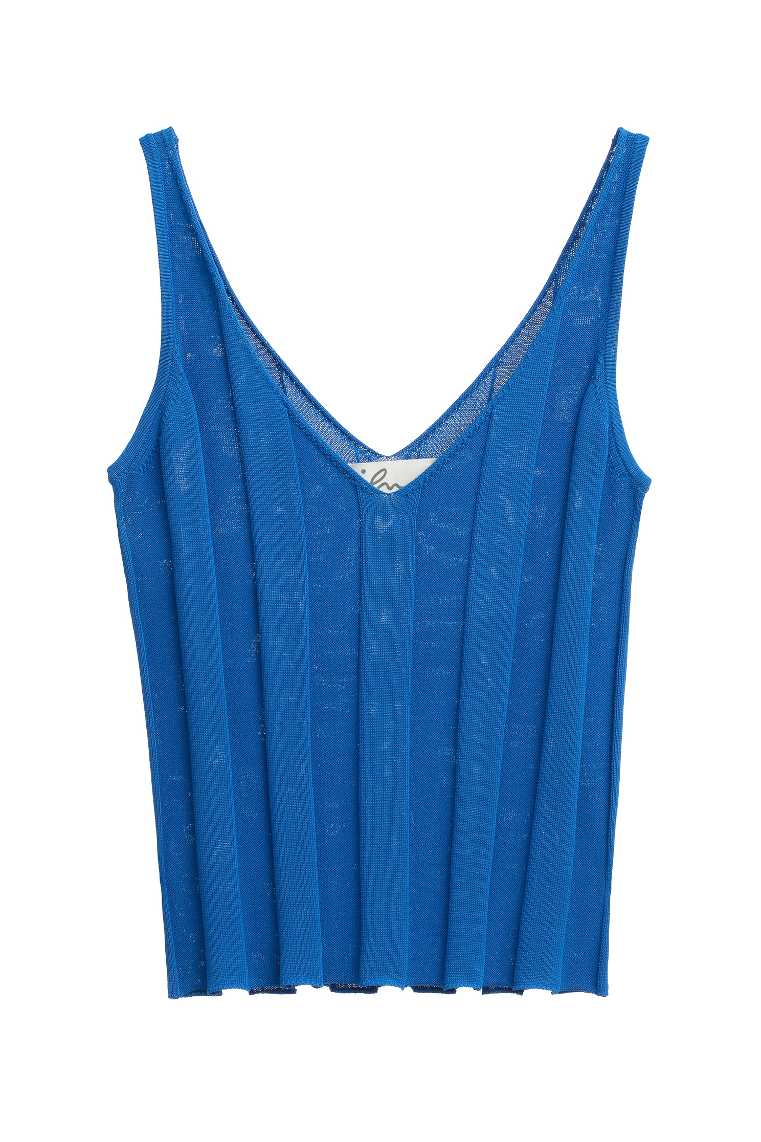 V-neck Blue Knit Tank TopV-neck Blue Knit Tank Top,sleeveless tops,Season (SS) Look,sleeveless tops,Knitted,Knitted tops