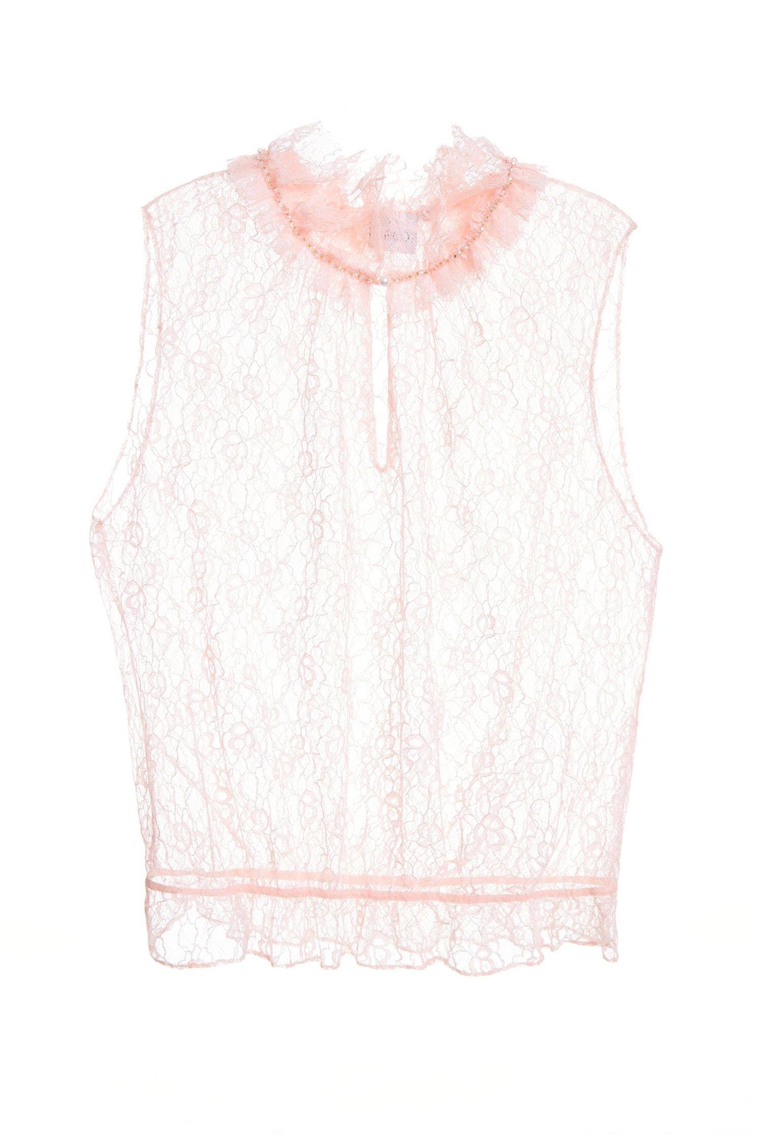 Pink Lace VestPLEATED Lace vest,sleeveless tops,Season (SS) Look,mothergift,Sleeveless tops,Season (AW) Look,Pink,sleeveless tops,Lace,Lace tops