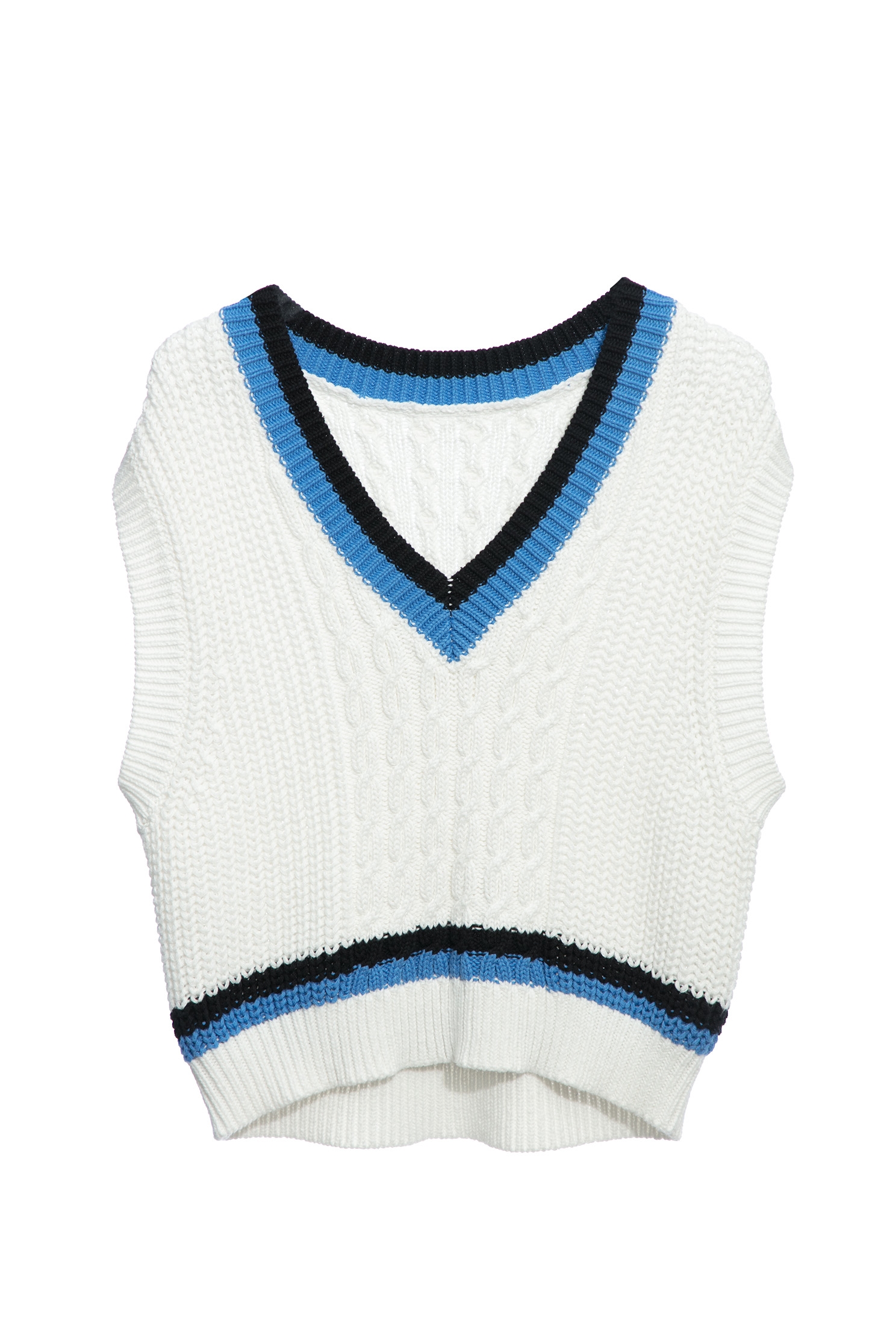 V-neck Preppy Knit VestV-neck Preppy Knit Vest,sleeveless tops,Season (AW) Look,Cotton,sleeveless tops,Knitted,Knitted tops