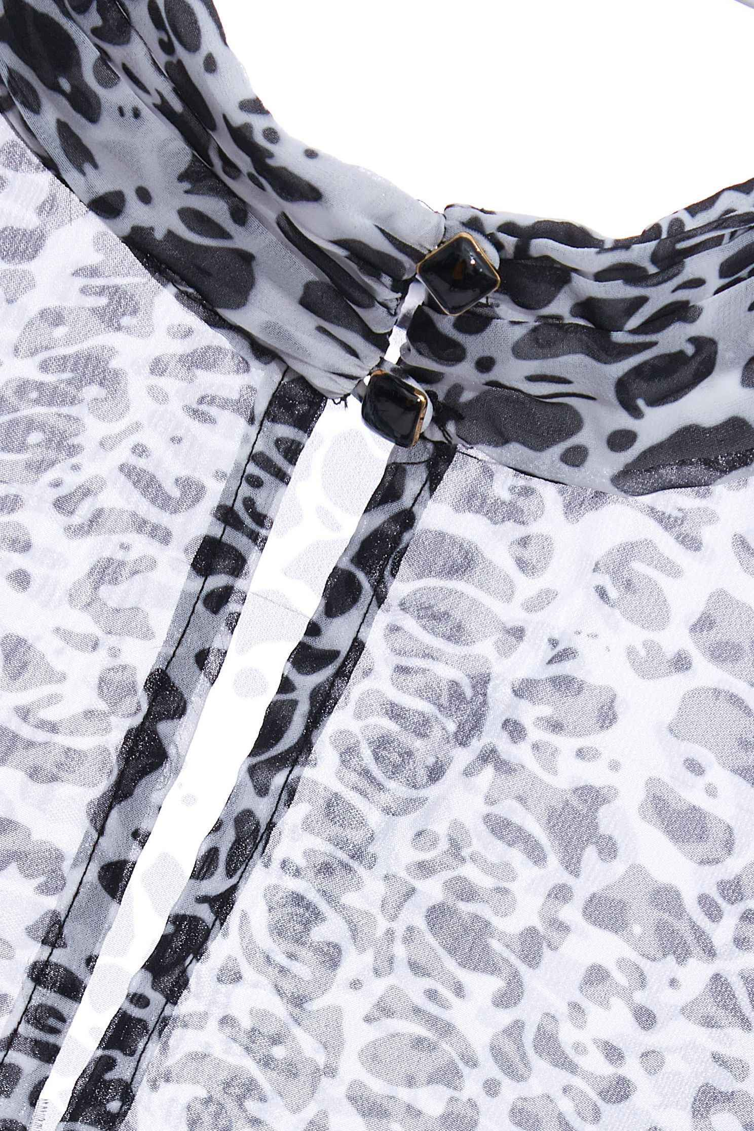 Black Animal Print Chiffon TopBlack Animal Print Chiffon Top,Tops,Under shirts,Season (SS) Look,mothergift,Thin straps,sleeveless tops,Chiffon