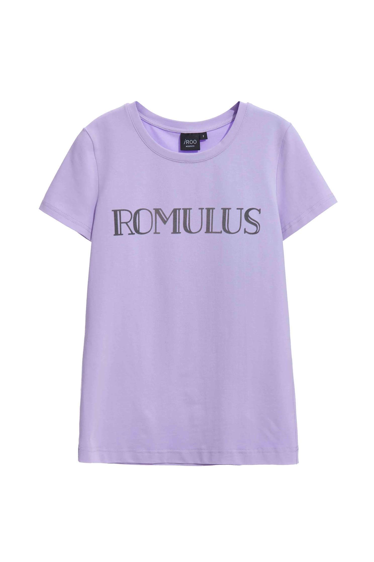 Printed Slogan Purple TeeContrast letter T-shirt,T-shirts,T-shirts,healing colors,Season (AW) Look,comfotism