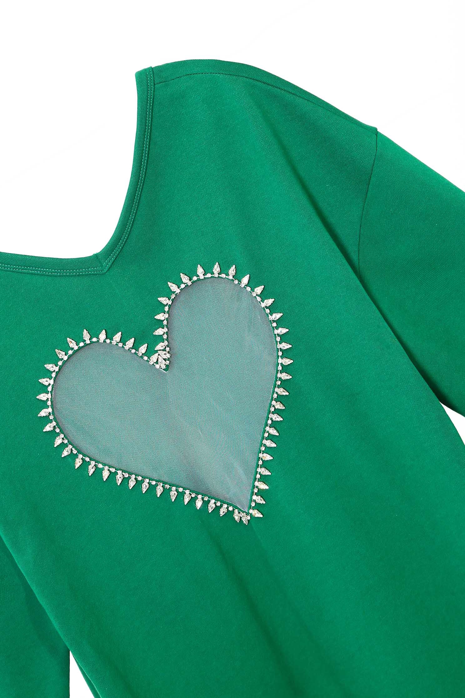 V-neck Oversize Diamonte TopSweatshirt with diamond-embellished design,Tops,Season (AW) Look,Valentine,Sweaters