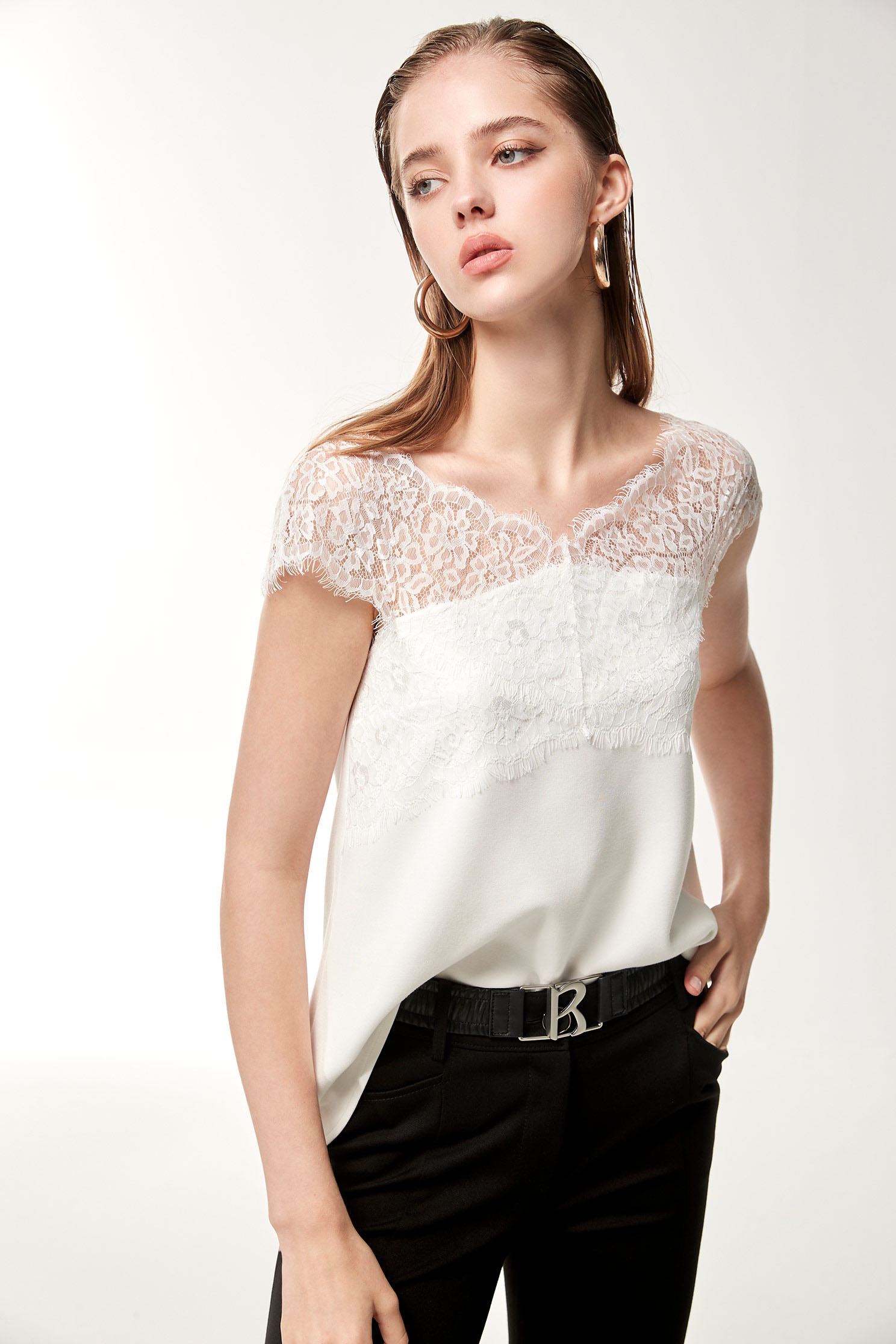 A-Line Lace Detail TopA-Line Lace Detail Top,Tops,sleeveless tops,Season (AW) Look,sleeveless tops,Lace