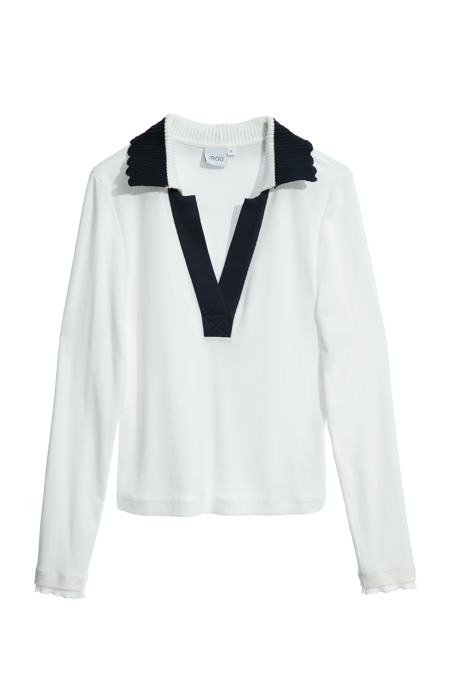 Long Sleeve Contrast Trim Knit TopLong Sleeve Contrast Trim Knit Top,T-shirts,Tops,Season (AW) Look,Long sleeve tops