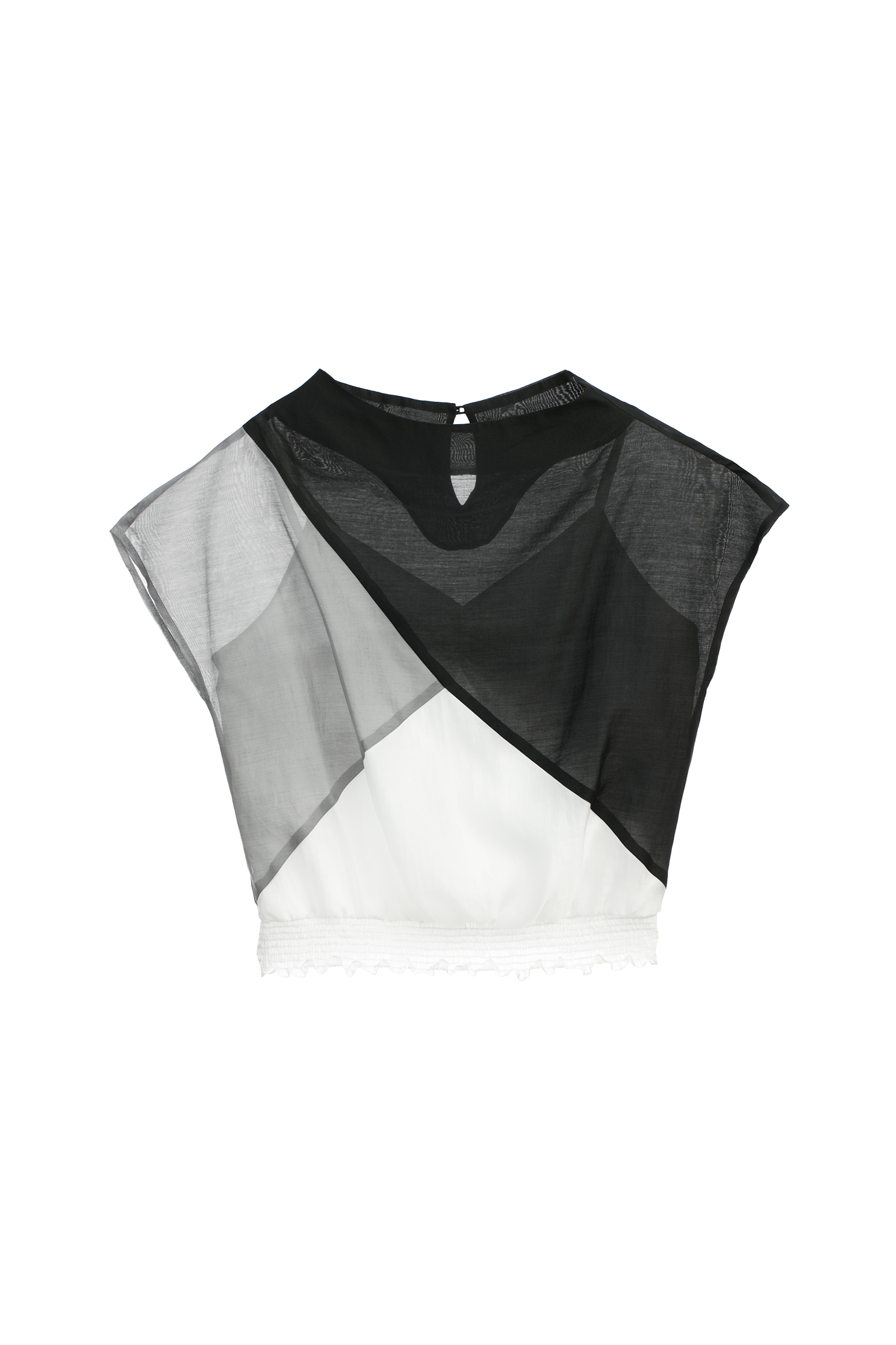 Colour Block Cap Sleeve TopColour Block Cap Sleeve Top,Tops,Season (SS) Look