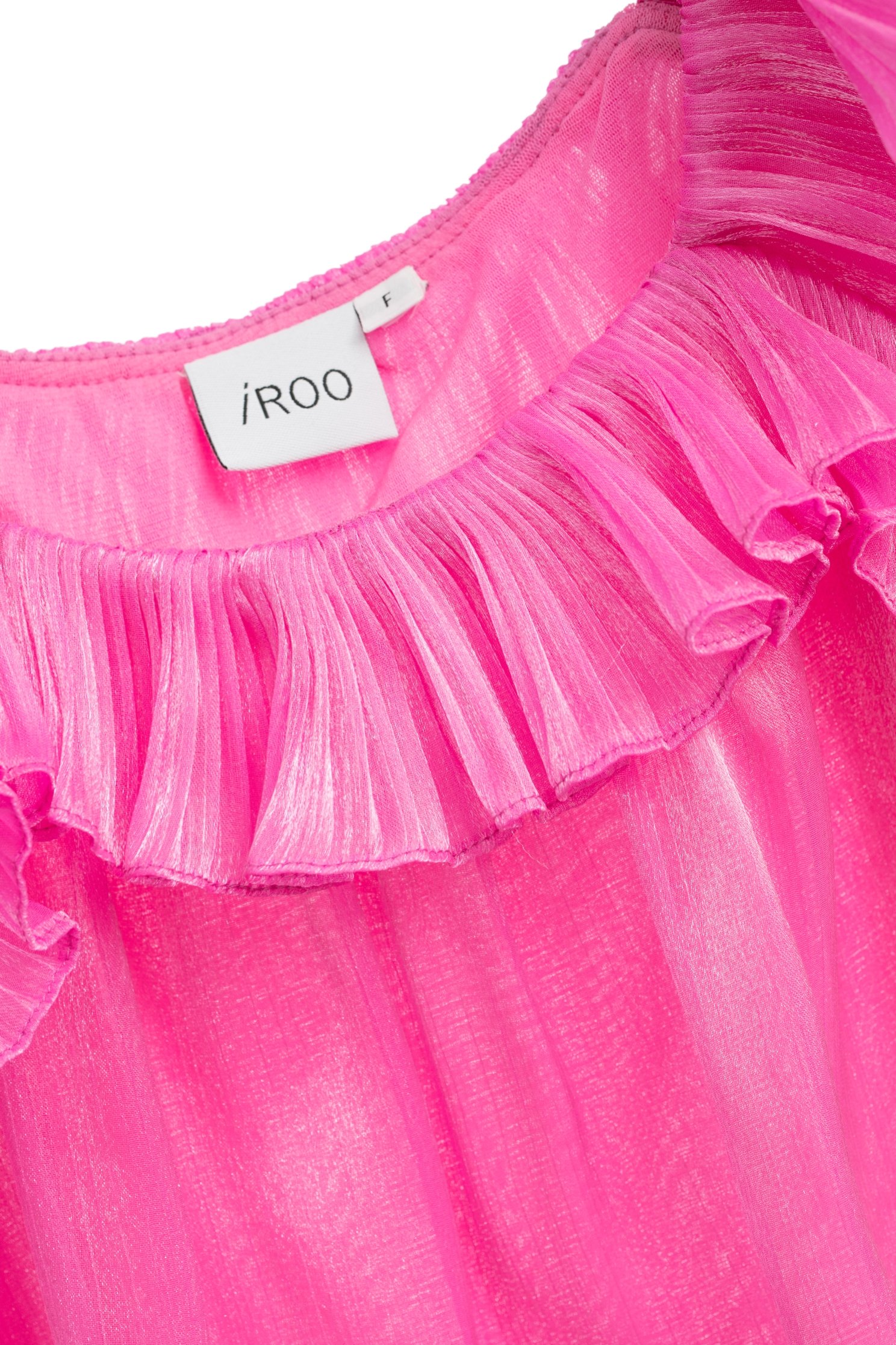 Pleated Ruffle Detail Pink TopPleated Ruffle Detail Pink Top,Tops,Season (SS) Look