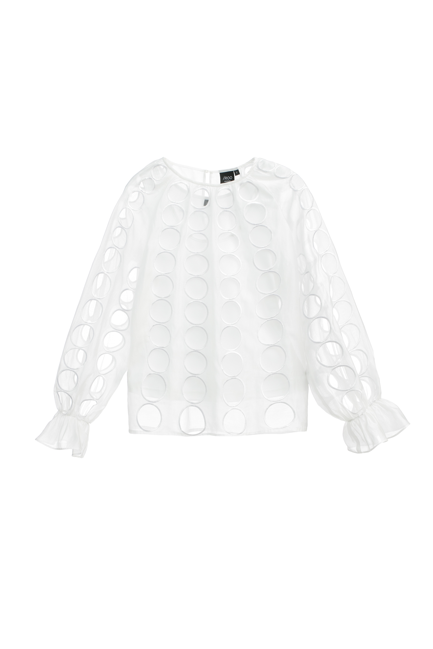 Hollow Out Detail Long Sleeve TopHollow Out Detail Long Sleeve Top,Tops,Under shirts,Season (SS) Look,pearl,Embroidered