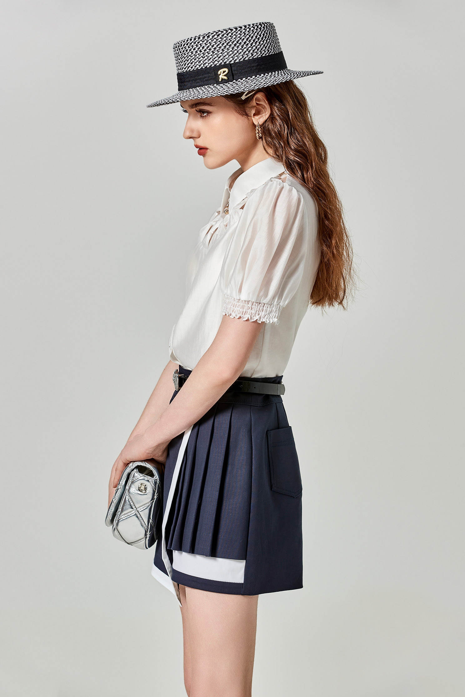 Short Sleeve Bow Detail BlouseShort Sleeve Bow Detail Blouse,Tops,Season (SS) Look,bows,Blouses