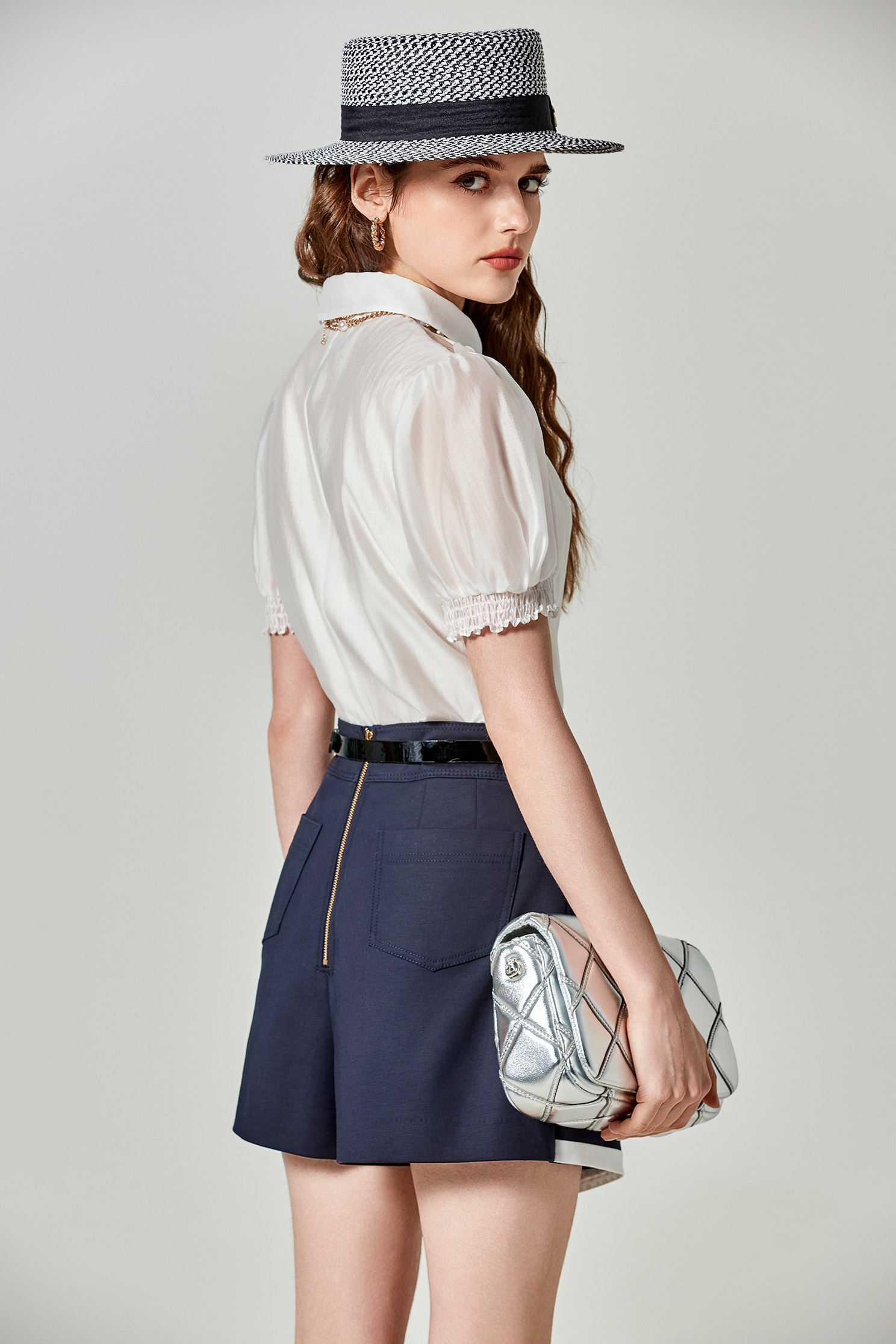 Short Sleeve Bow Detail BlouseShort Sleeve Bow Detail Blouse,Tops,Season (SS) Look,bows,Blouses