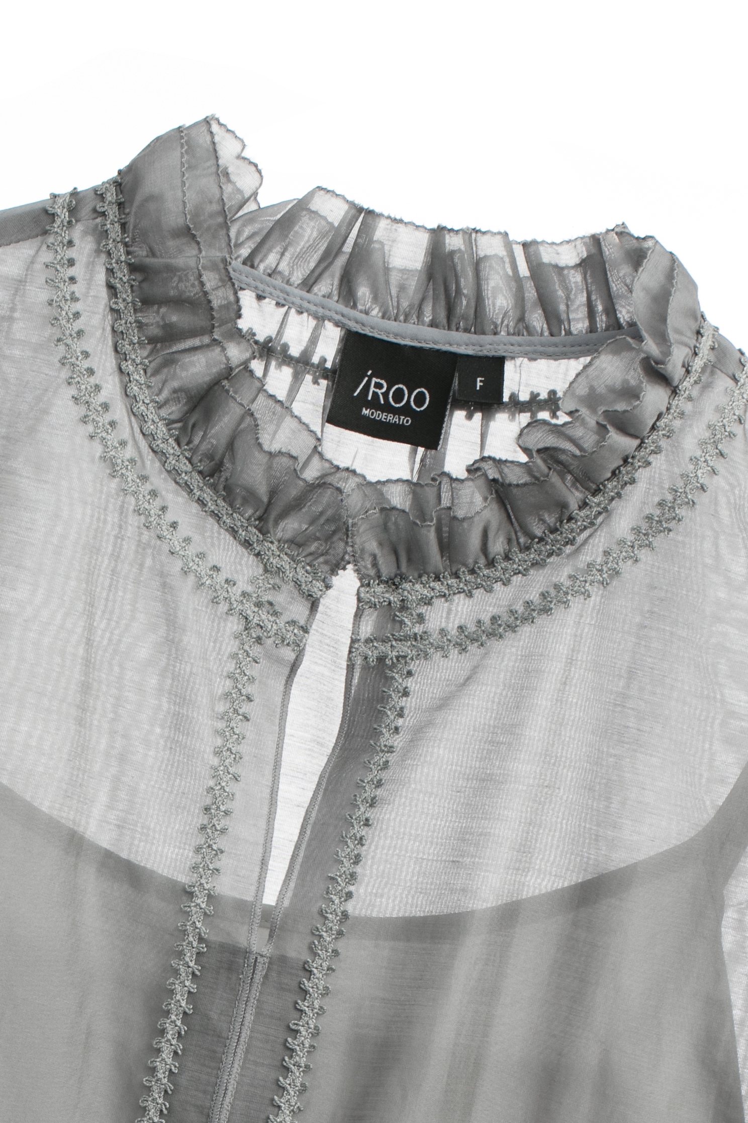 Petal Sleeve Detail Grey TopPetal Sleeve Detail Grey Top,Tops,Under shirts,Season (SS) Look,Lace,Blouses