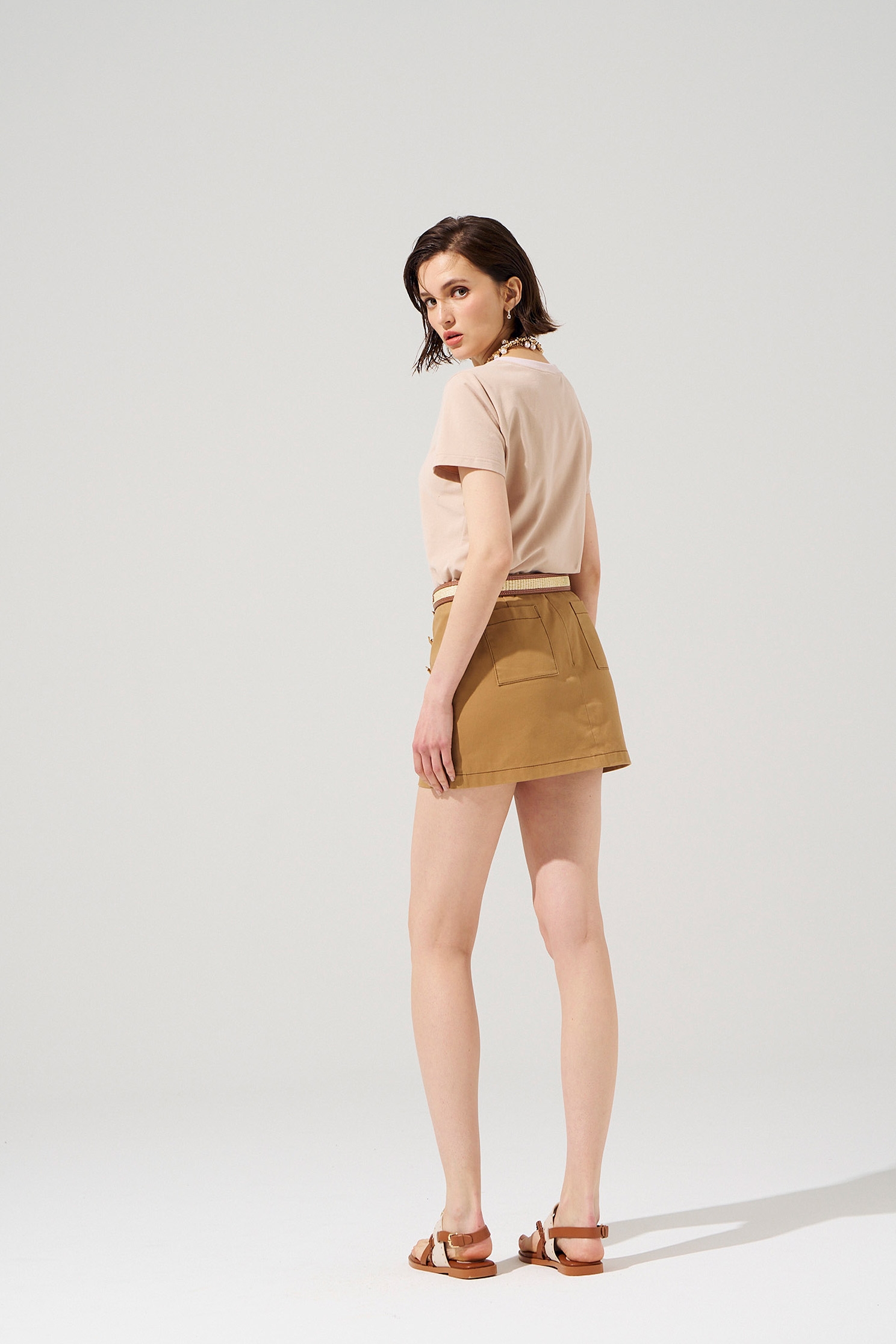 Front Slogan Embroidered TeeFront Slogan Embroidered Tee,Tops,Season (SS) Look,Cotton,Embroidered