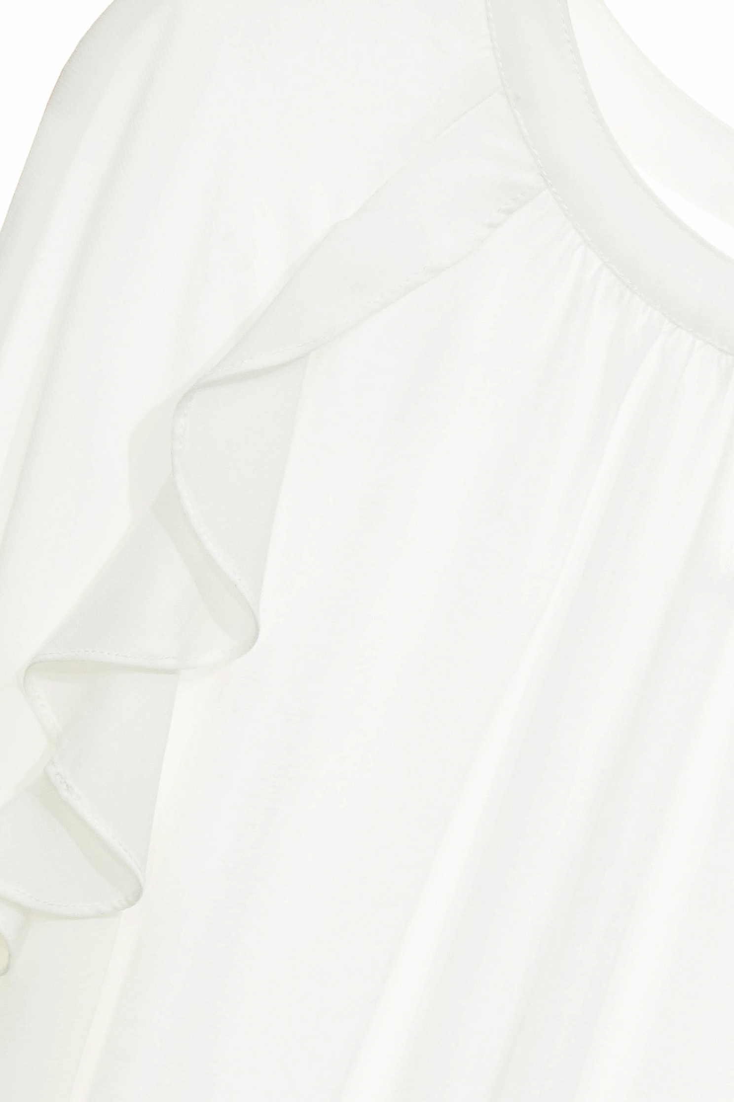 Ruffle Detail White TopRuffle Detail White Top,Tops,Season (SS) Look,White tops