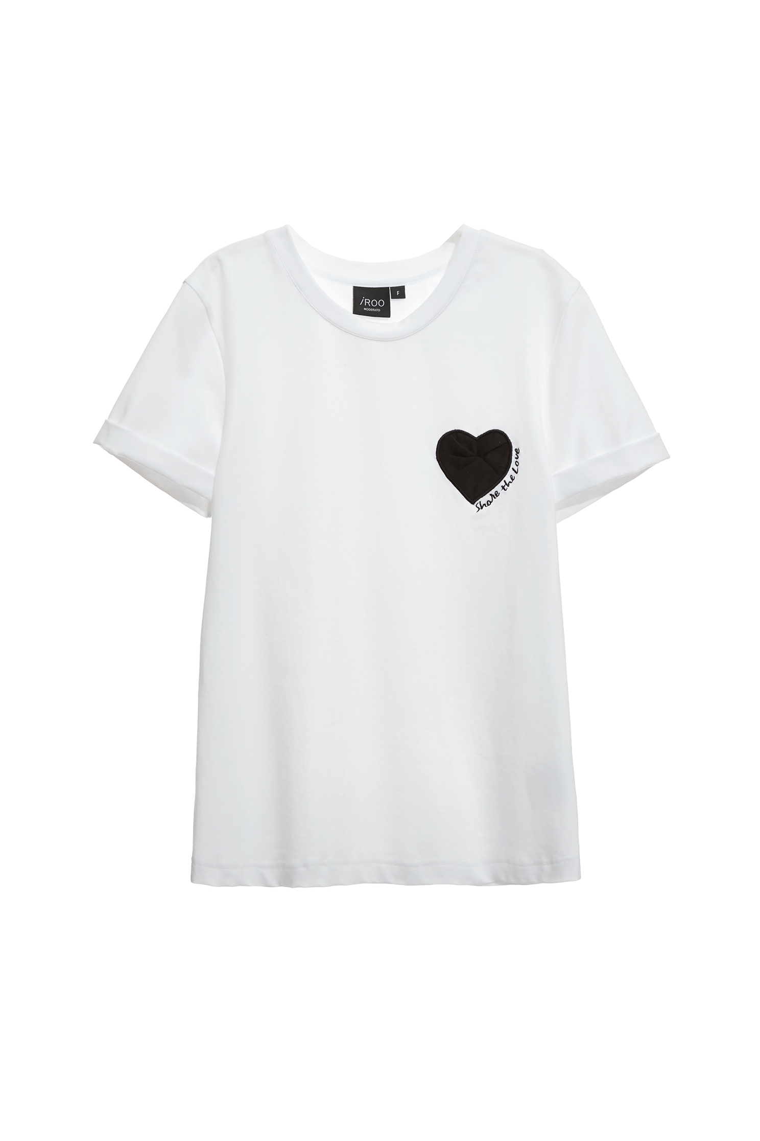 Folded Heart Logo Short Sleeve TeeFolded Heart Logo Short Sleeve Tee,Tops,Season (SS) Look,White tops,Embroidered