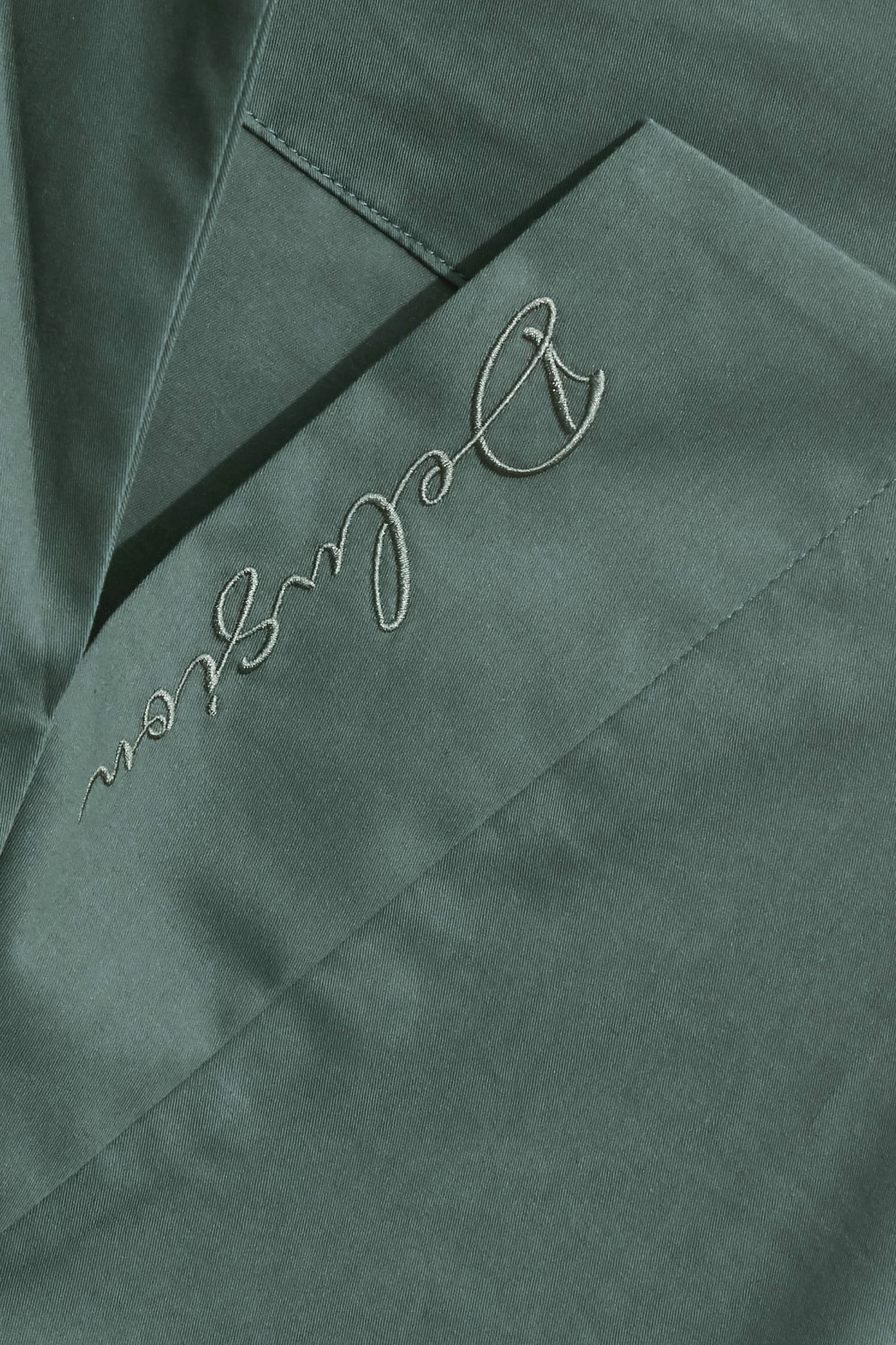 V-neck Solid Green BlouseV-neck Solid Green Blouse,Office Looks,Season (SS) Look,Embroidered,Blouses