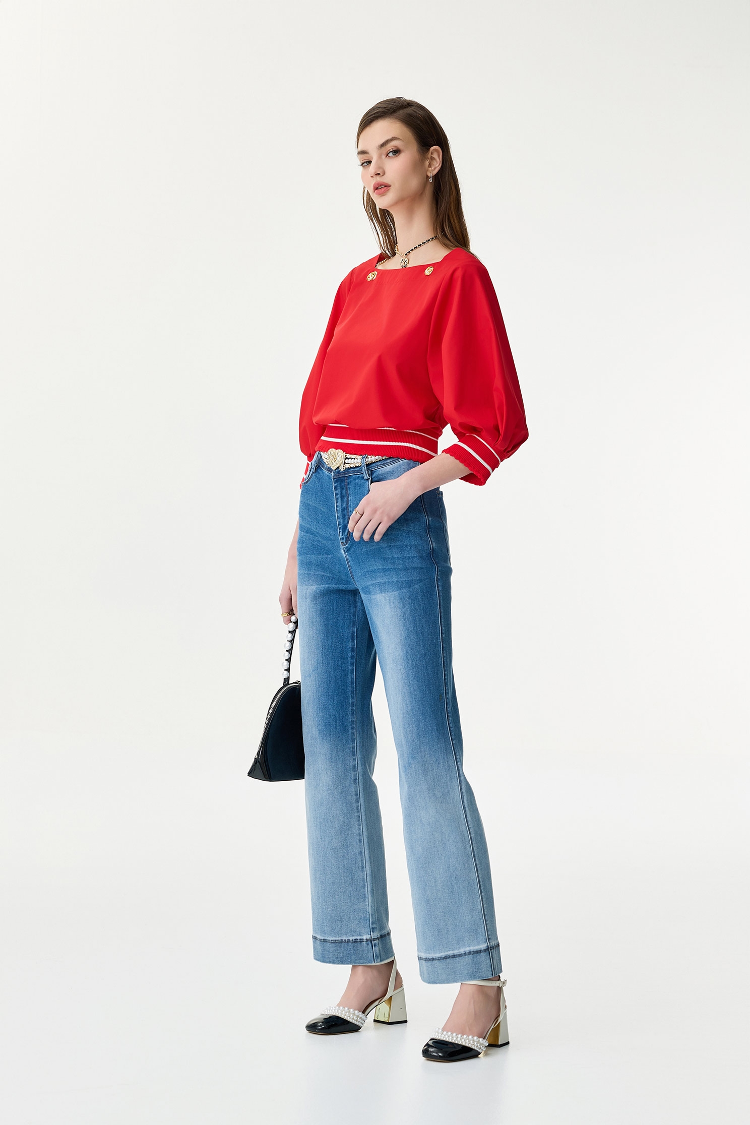 Chain Strap Chilli Red TopChain Strap Chilli Red Top,Office Looks,Tops,Season (SS) Look