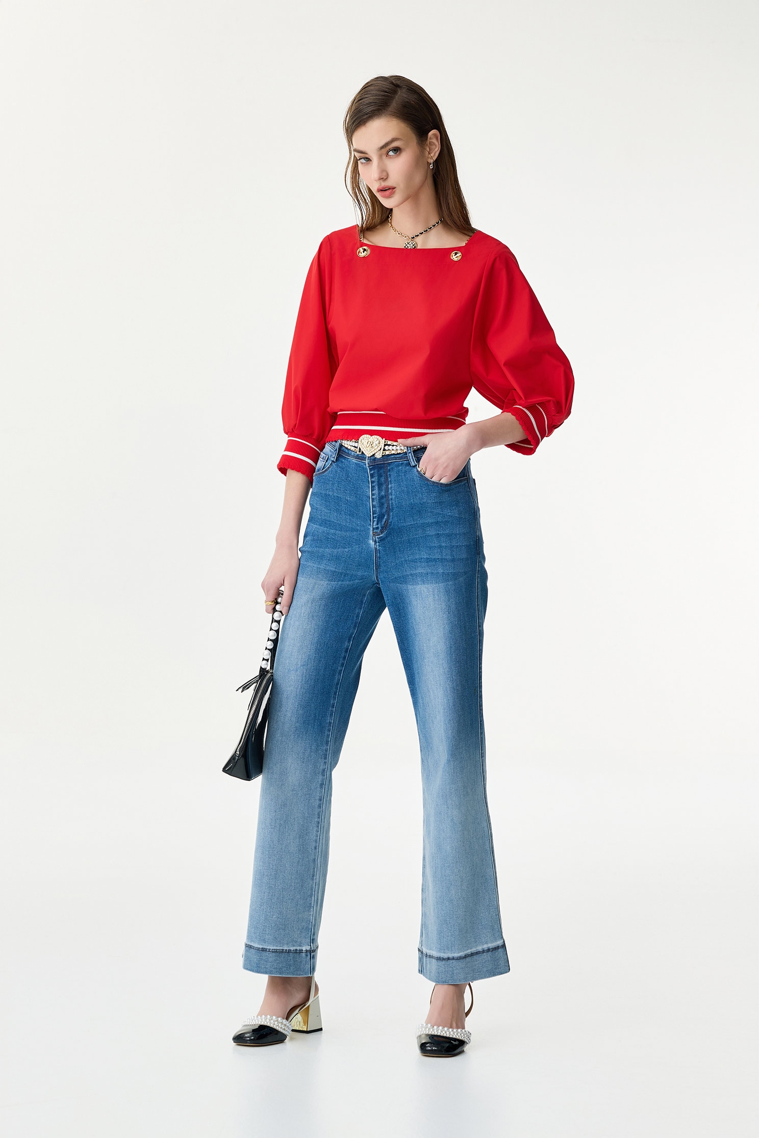 Chain Strap Chilli Red TopChain Strap Chilli Red Top,Office Looks,Tops,Season (SS) Look