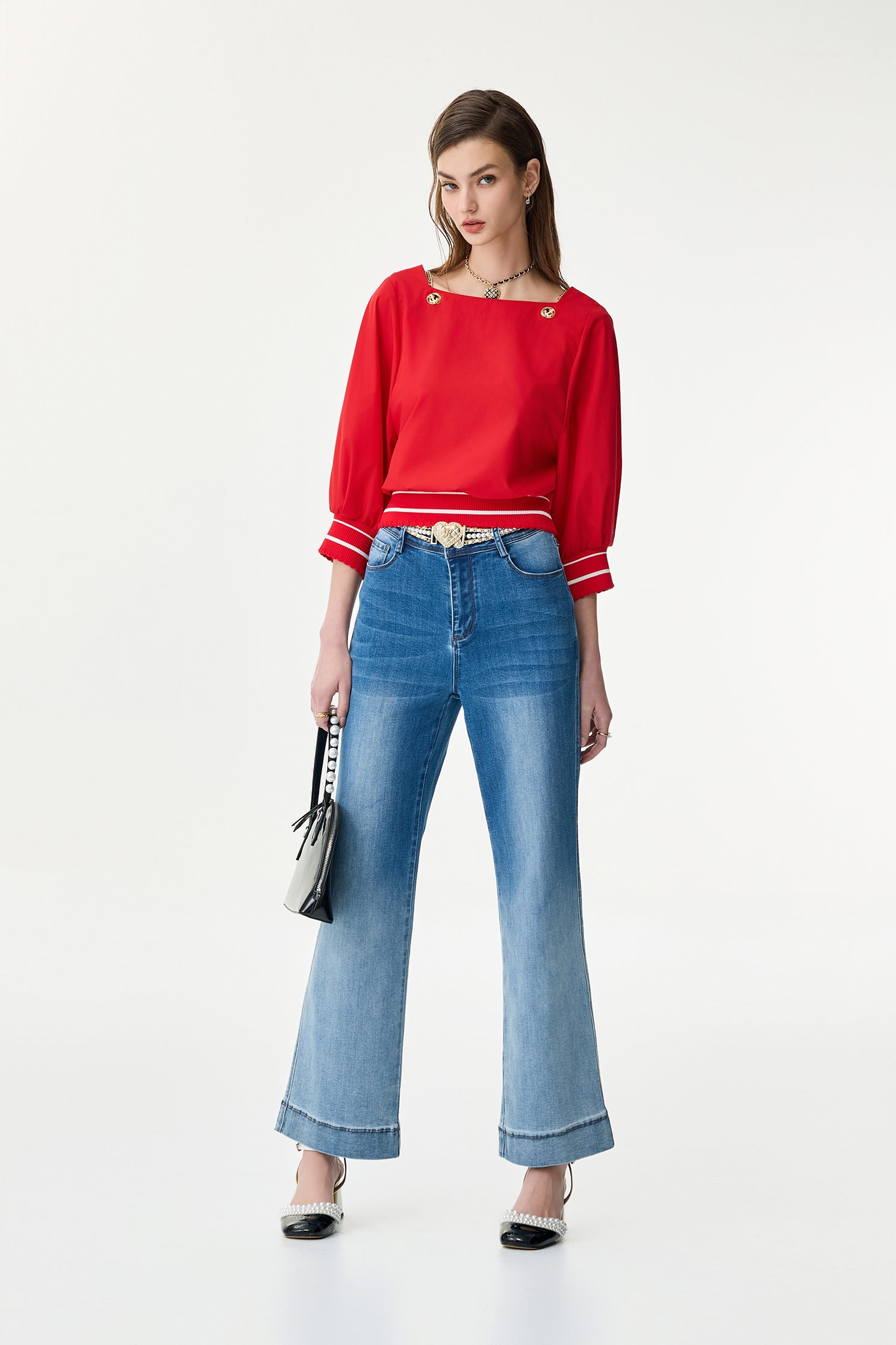 Chain Strap Chilli Red TopChain Strap Chilli Red Top,Office Looks,Tops,Season (SS) Look