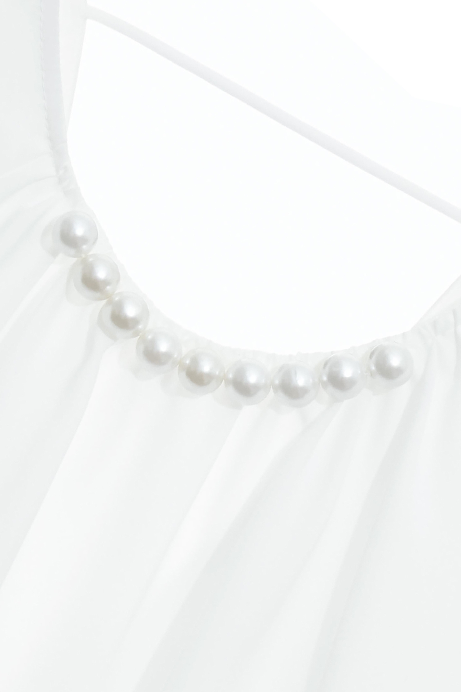 Classic Pearl Detail TopClassic Pearl Detail Top,Tops,Season (SS) Look,pearl,White tops