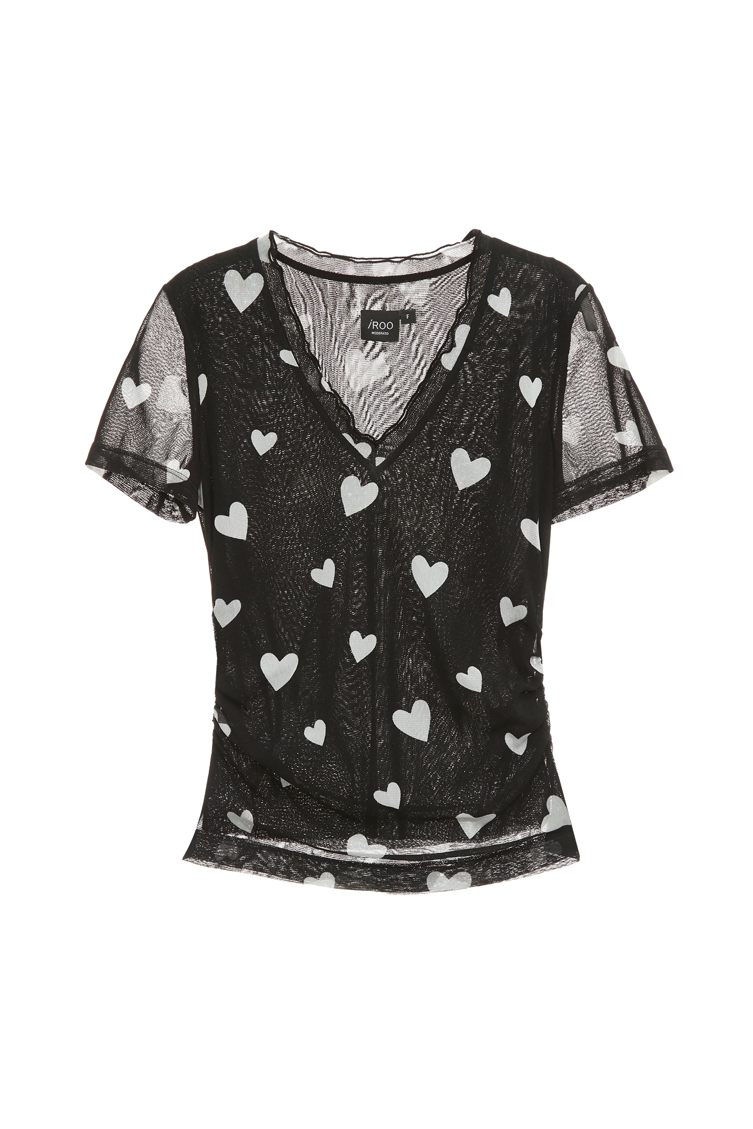 Heart Print Short Sleeve TopHeart Print Short Sleeve Top,Tops,Season (SS) Look