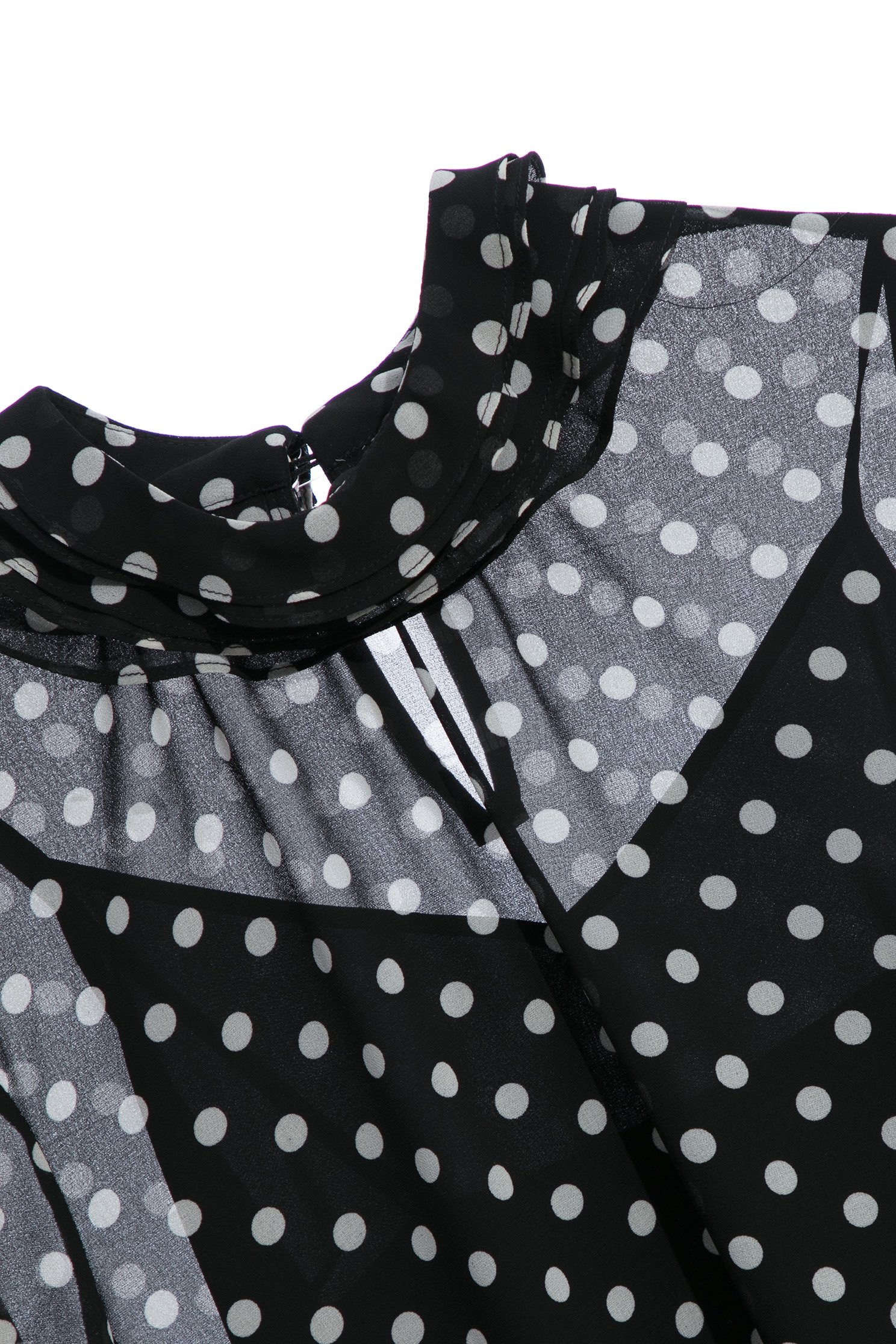 Polka Dot Print Chiffon Top WithPolka Dot Print Chiffon Top With,Tops,Under shirts,Season (AW) Look,Blouses,Chiffon,Chiffon tops