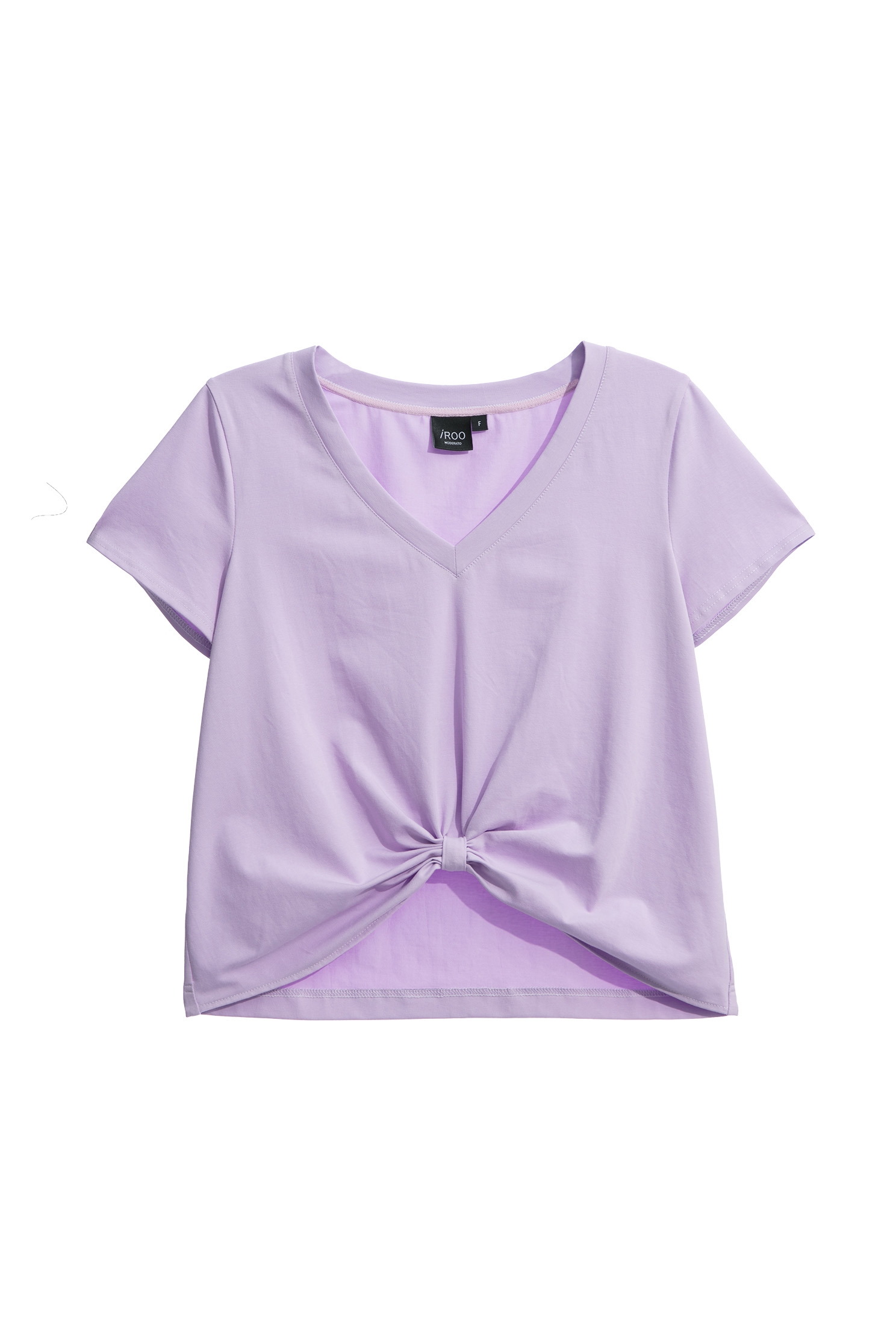 V-neck Tee With Twist Hem DetailV-neck Tee With Twist Hem Detail,T-shirts,Tops,Season (AW) Look,Cotton