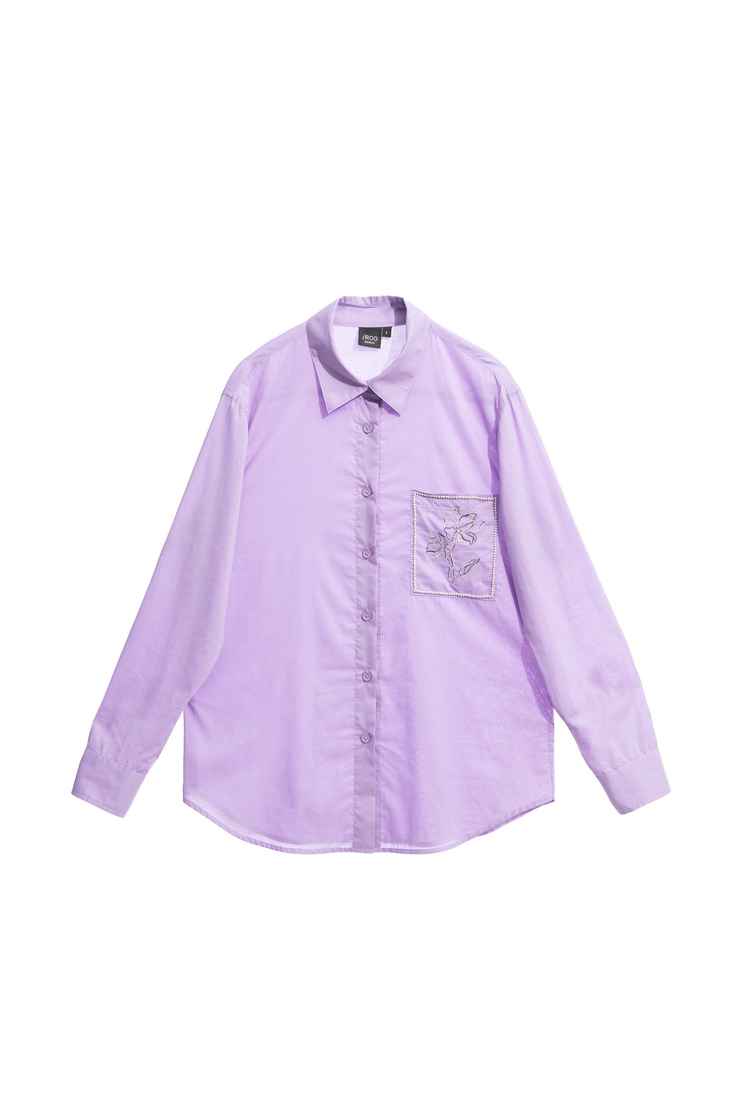 Oversize Blouse With Floral EmbroideryOversize Blouse With Floral Embroidery,Embroidered,Season (AW) Look,Blouses,Long shirts