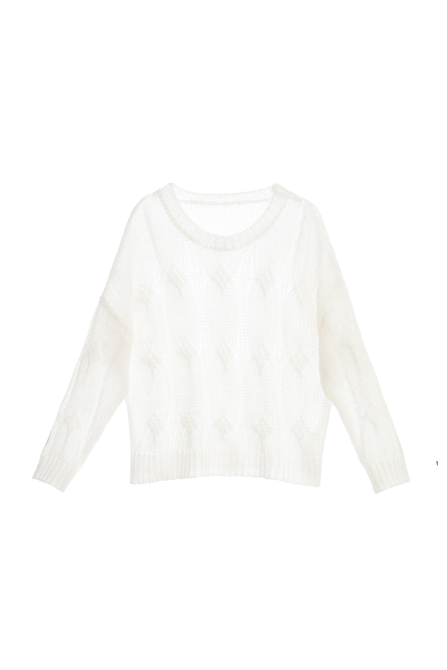 Cable Knit Pattern Long Sleeve TopCable Knit Pattern Long Sleeve Top,Tops,Season (AW) Look,Knitted,Knitted tops