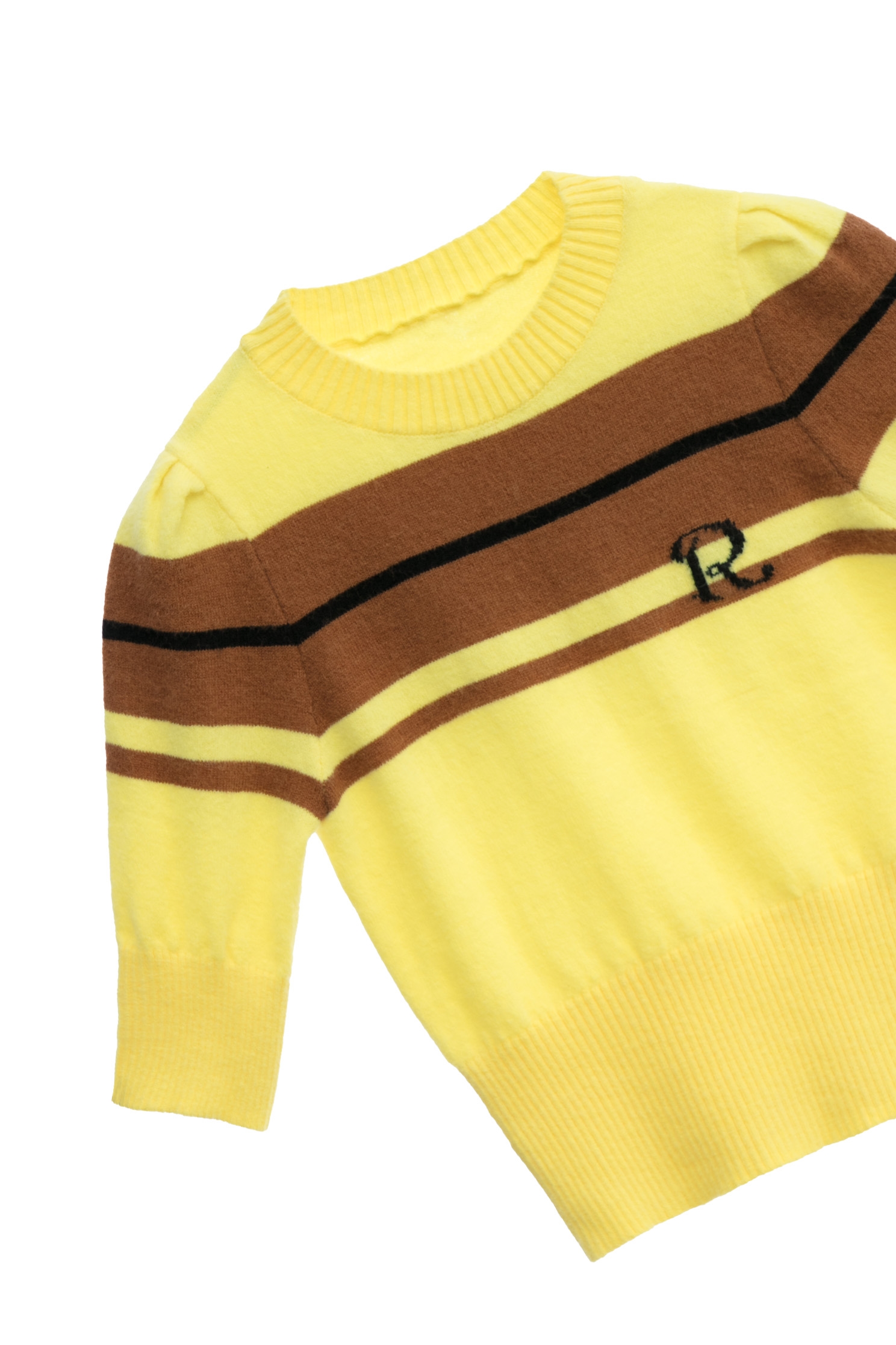 Half Sleeve Contrast Stripe Knit TopHalf Sleeve Contrast Stripe Knit Top,Tops,Cropped tops,Season (AW) Look,Knitted,Knitted tops,Knitted tops