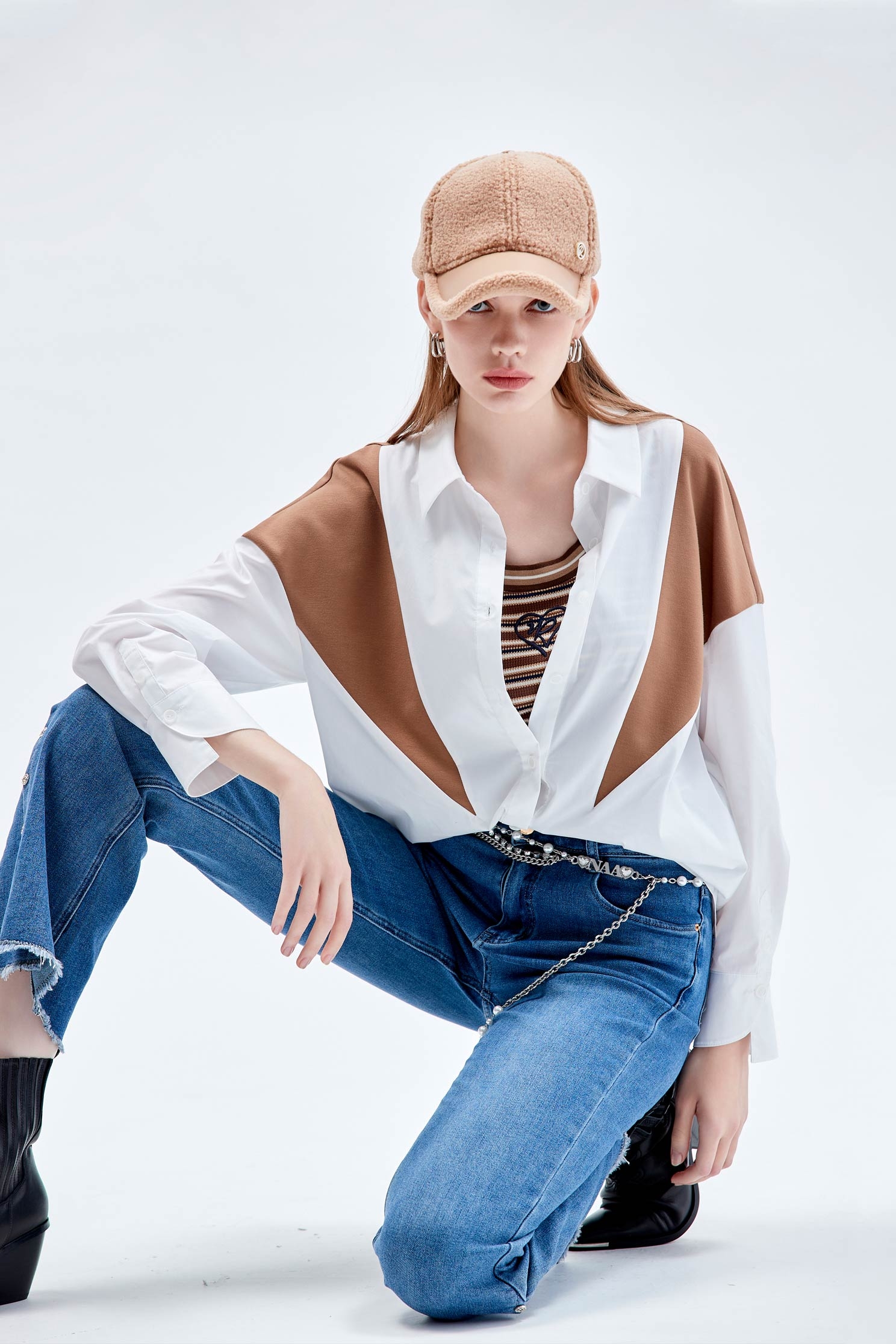 Colour Block Oversize BlouseColour Block Oversize Blouse,Season (AW) Look,Blouses